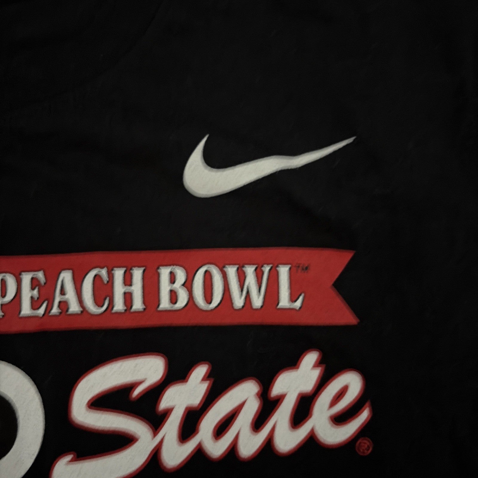 Nike 2022 Ohio State Buckeyes Peach Bowl Long Sleeve Shirt Men XL Black Football