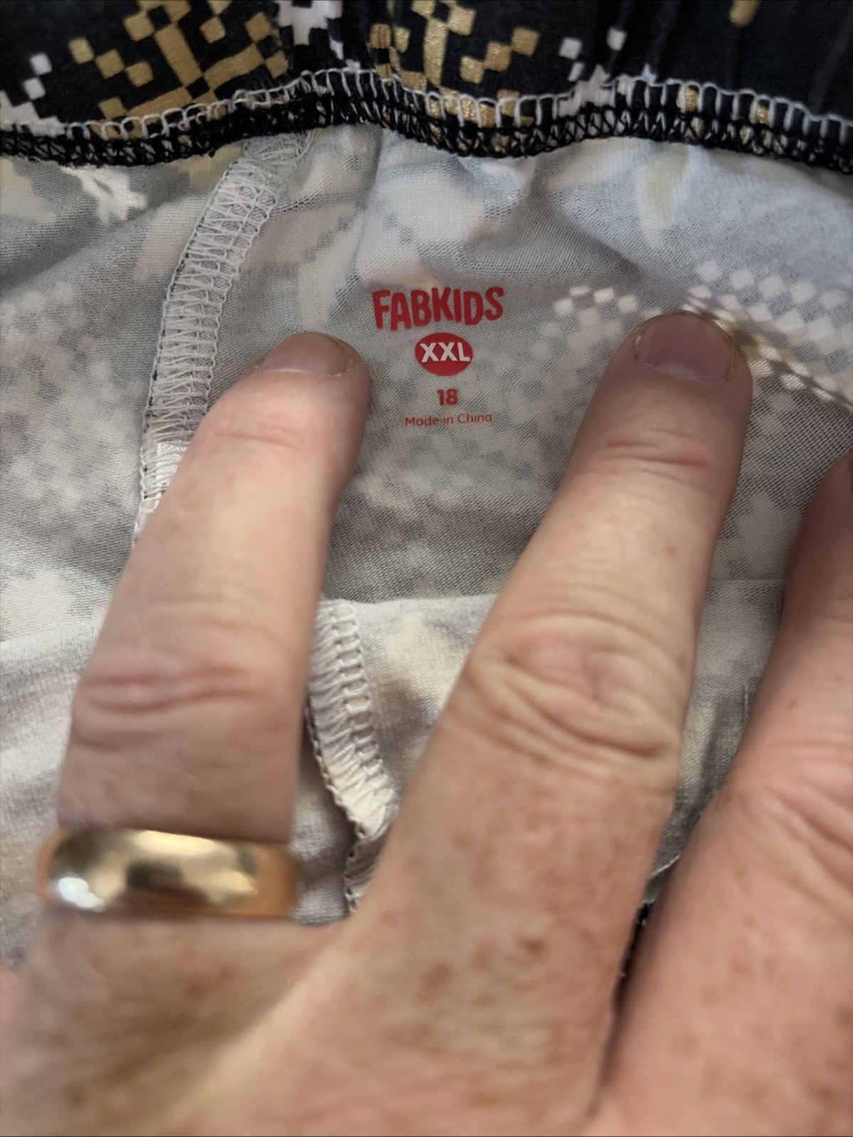 Fabkids Leggings XXL 18 Tan White Brown