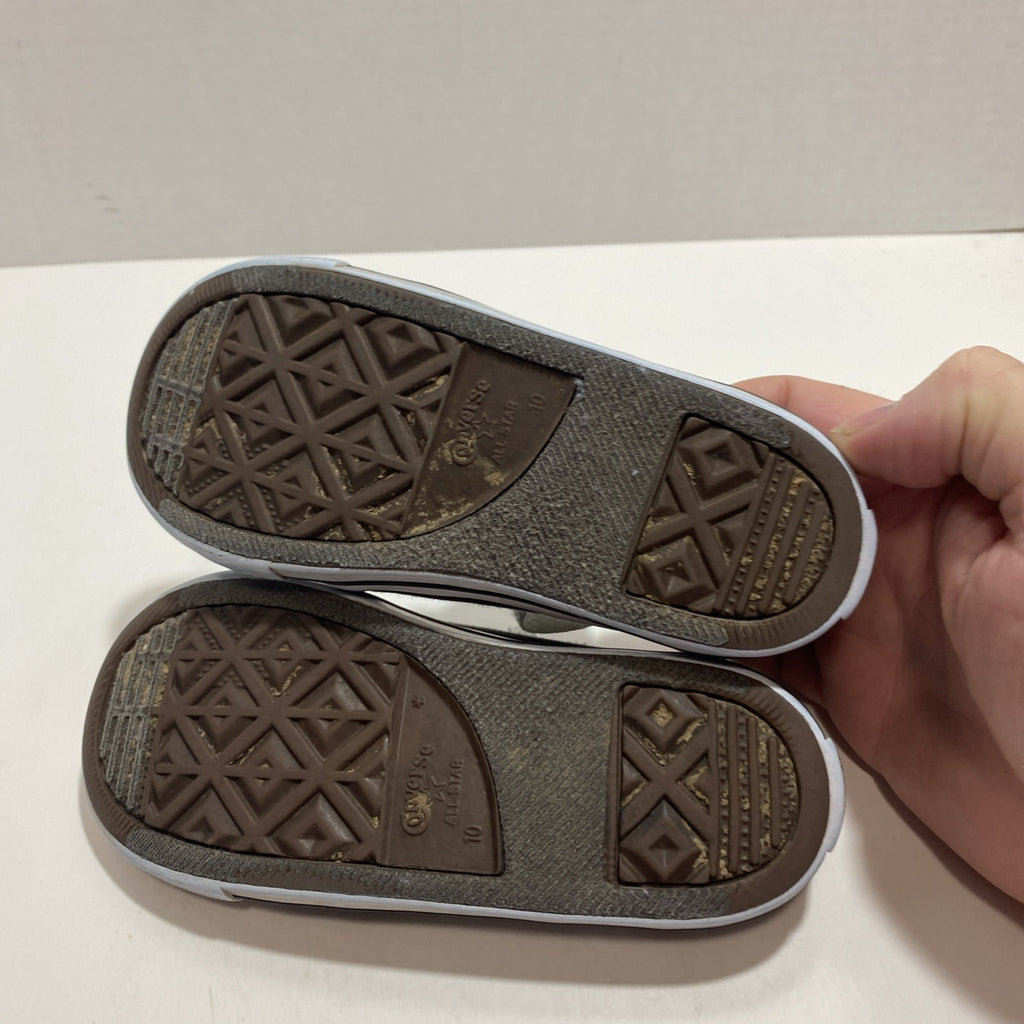 Converse Chuck Taylor All Star Kids Gray Low Top Shoes Size 10