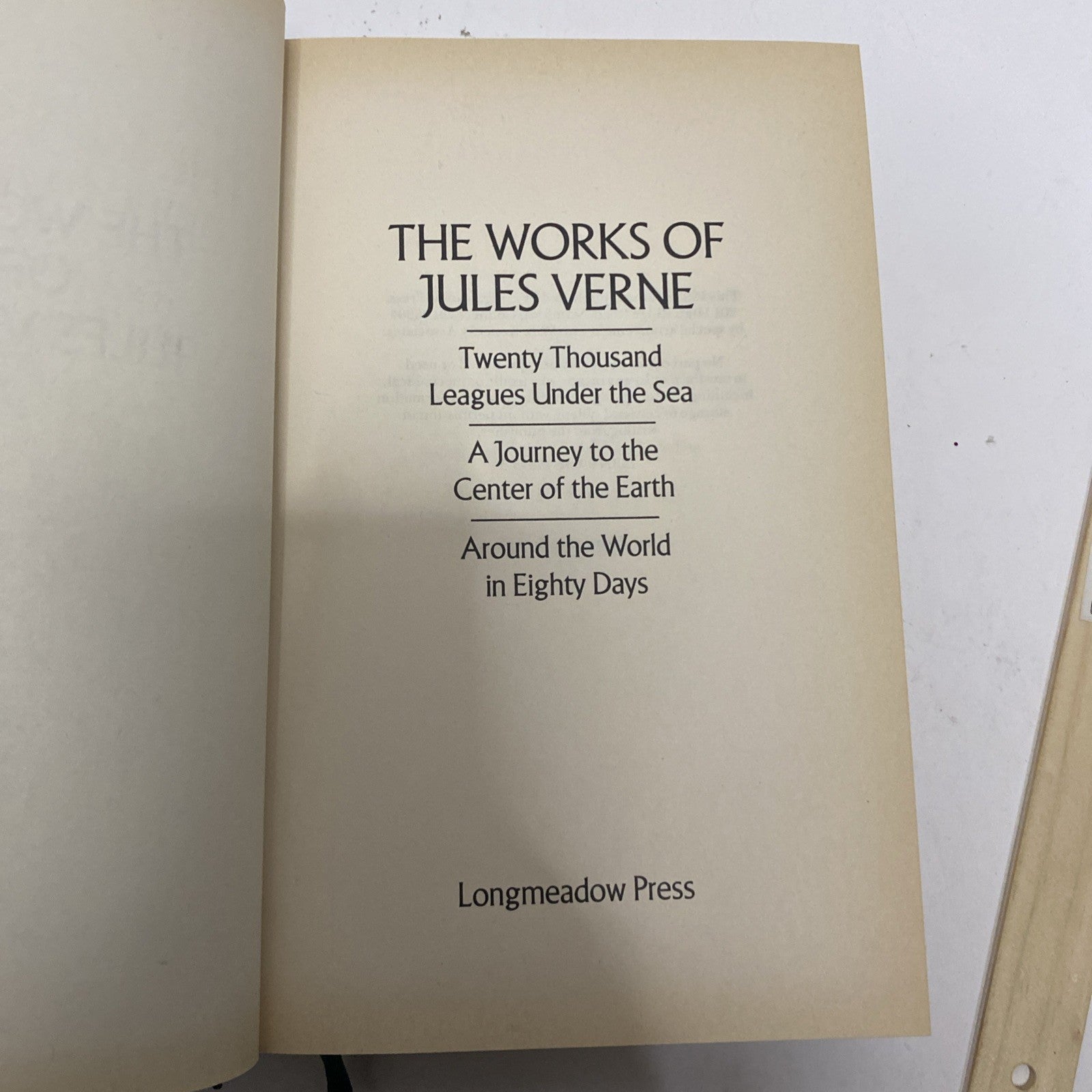 The Works Of Jules Verne Longmeadow Press Leatherette HC 1993 20,000 Leagues