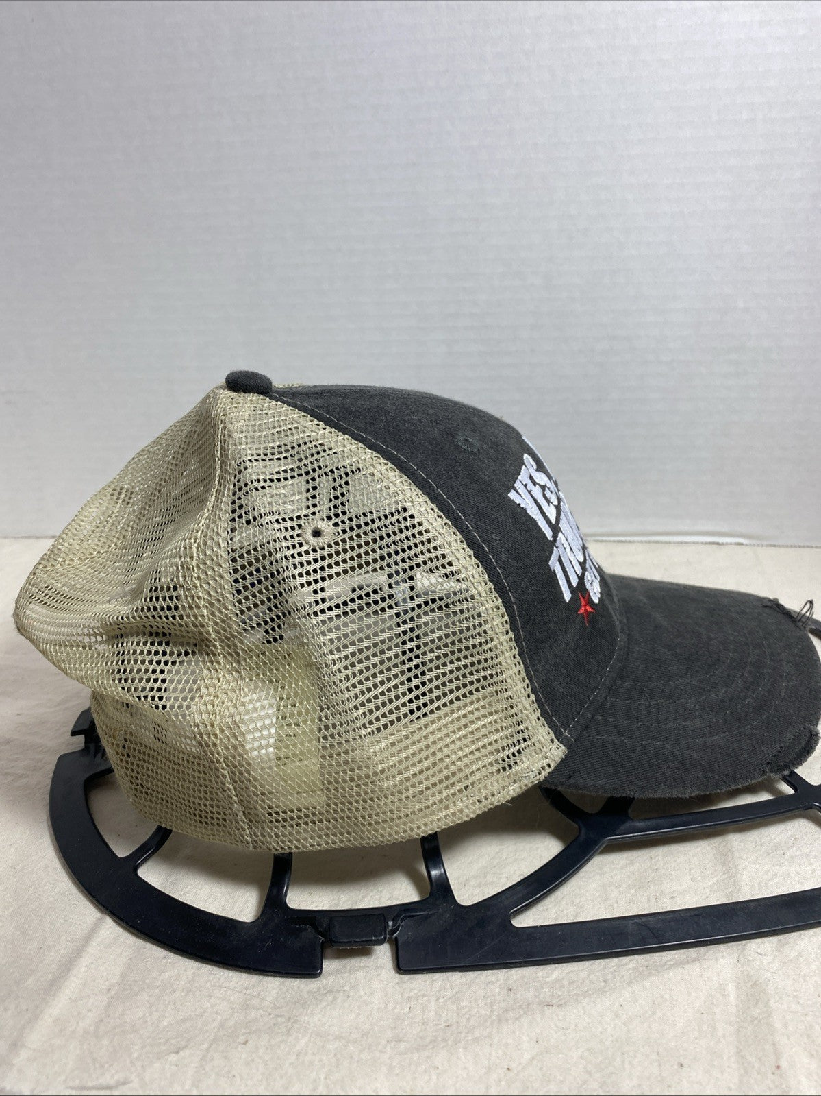 Womens  Cap “Yes I'M A Trump Girl”Cotton Distressed Trucker Hats