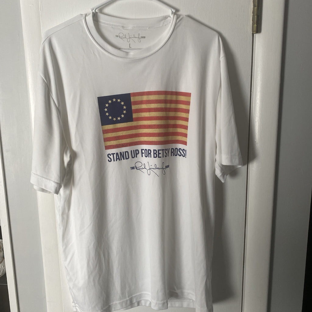 Stand Up For Betsy Ross Rush Limbaugh Show Mens Size Large Short Sleeve T Shirt