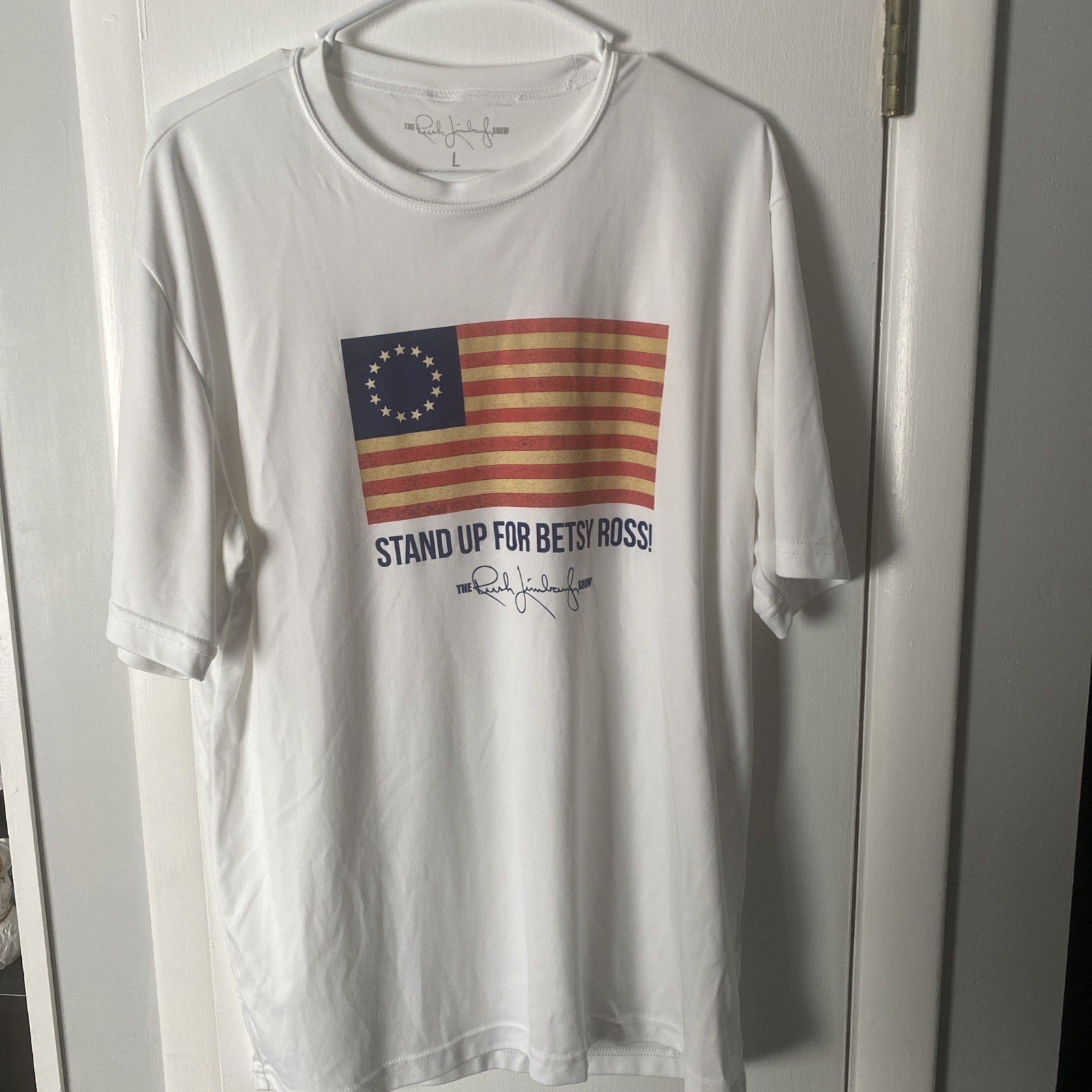 Stand Up For Betsy Ross Rush Limbaugh Show Mens Size Large Short Sleeve T Shirt