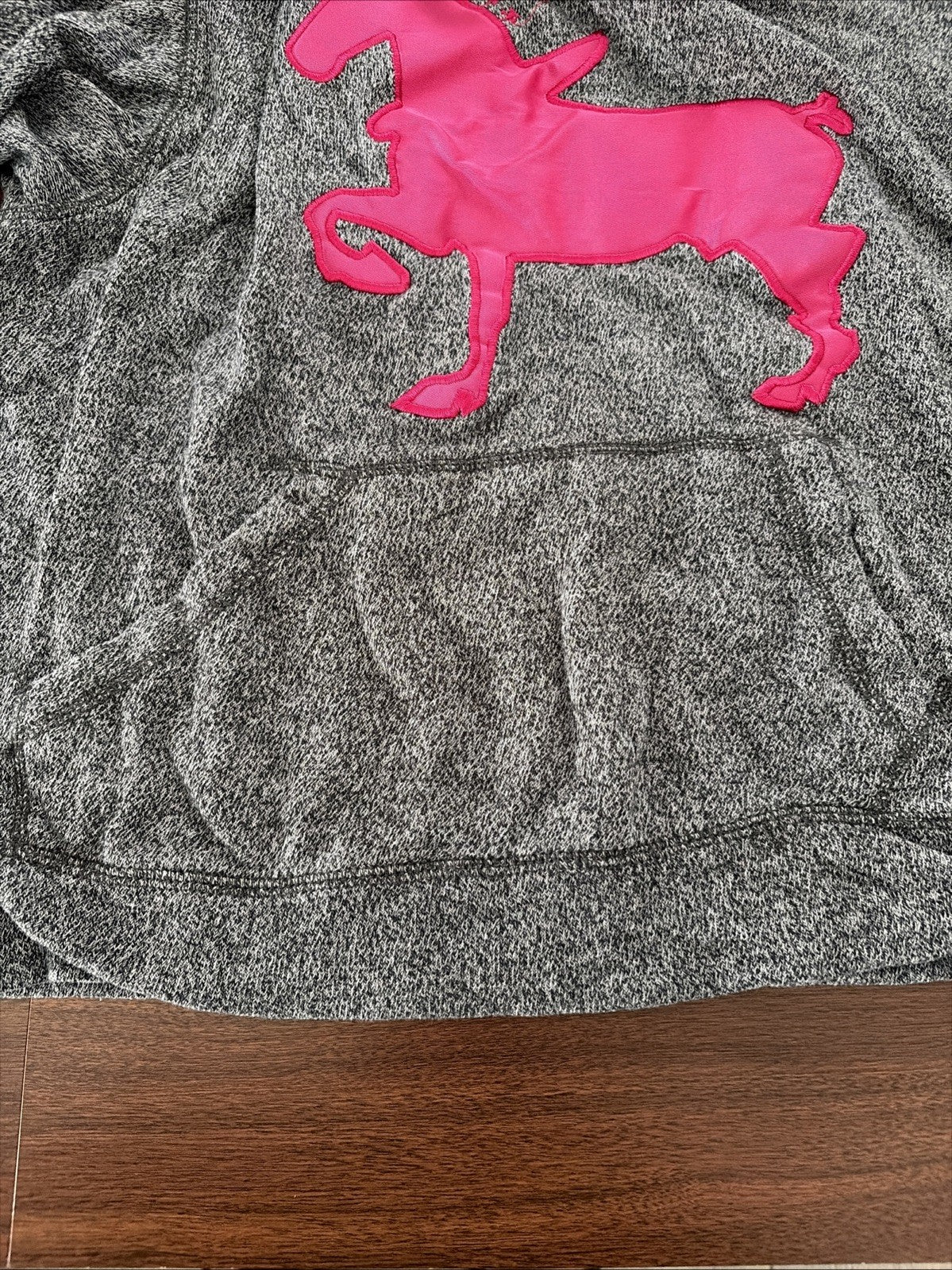j america hoodie Draft Horse Driven On Hood Gray Small