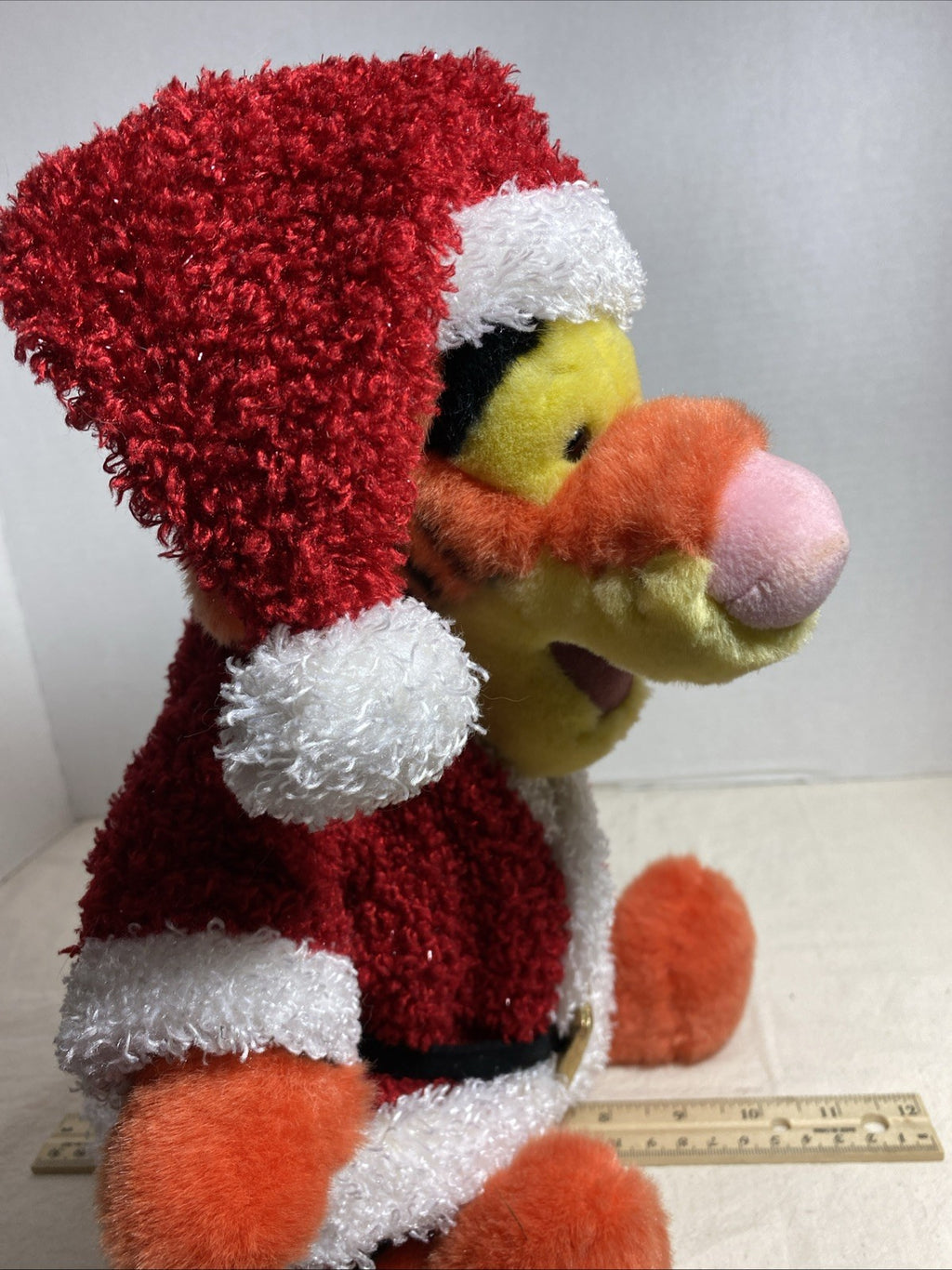 Disney Store 12” Holiday Tigger Plush Christmas Santa Outfit Winter