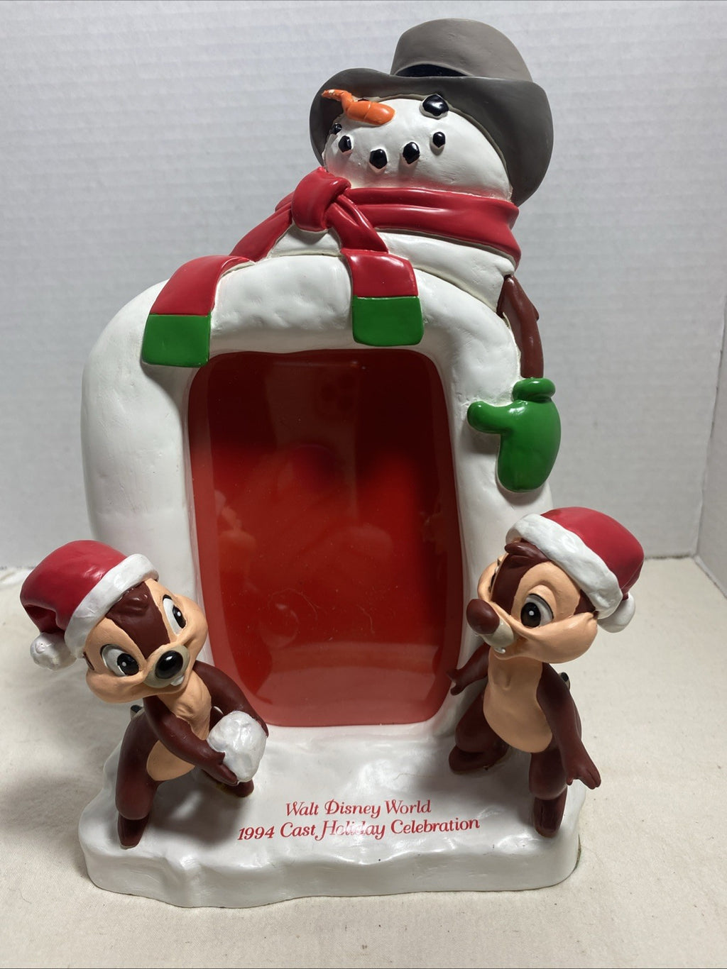 Walt Disney World 1994 Chip Dale Cast Holiday Celebration 3D Photo Frame