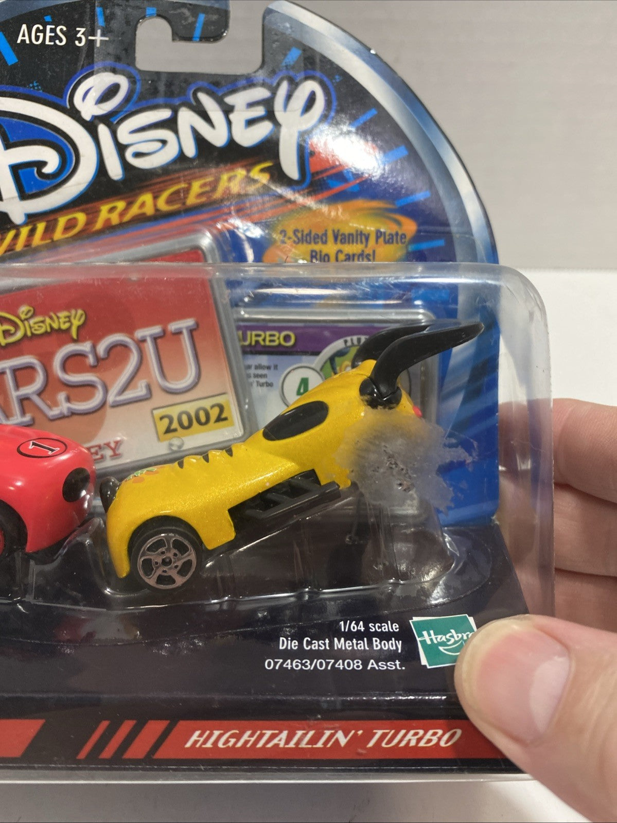 Rare Disney Hasbro 2002 Wild Racers M1 Turbo GT Hightailn' Turbo Die Cast HTF