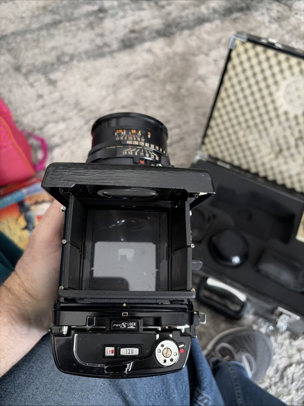 Lot Mamiya RB67 Pro S 90mm f/3.8 Sekor C Lens Film Camera Case And Equipment