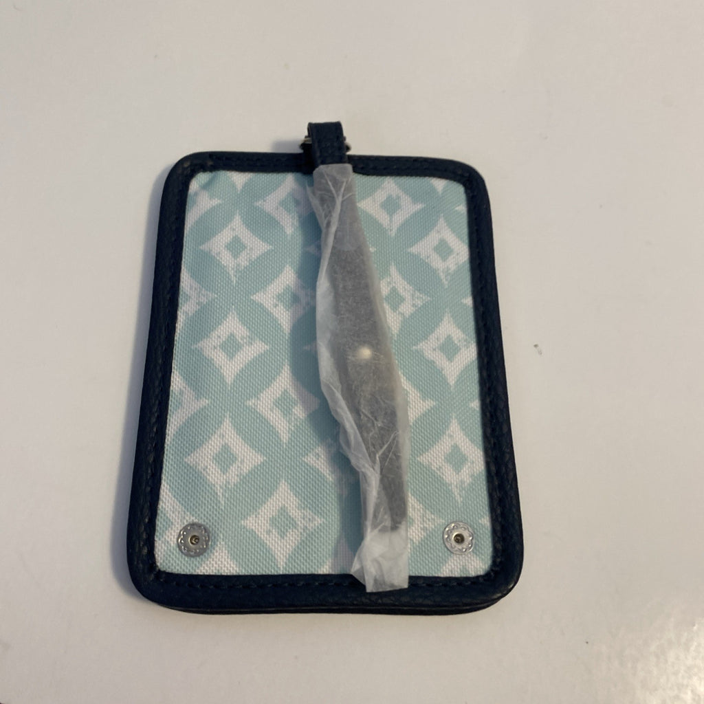 NEW Thirty One Carry Me Away Luggage Tag - Sparkling Squares Blue
