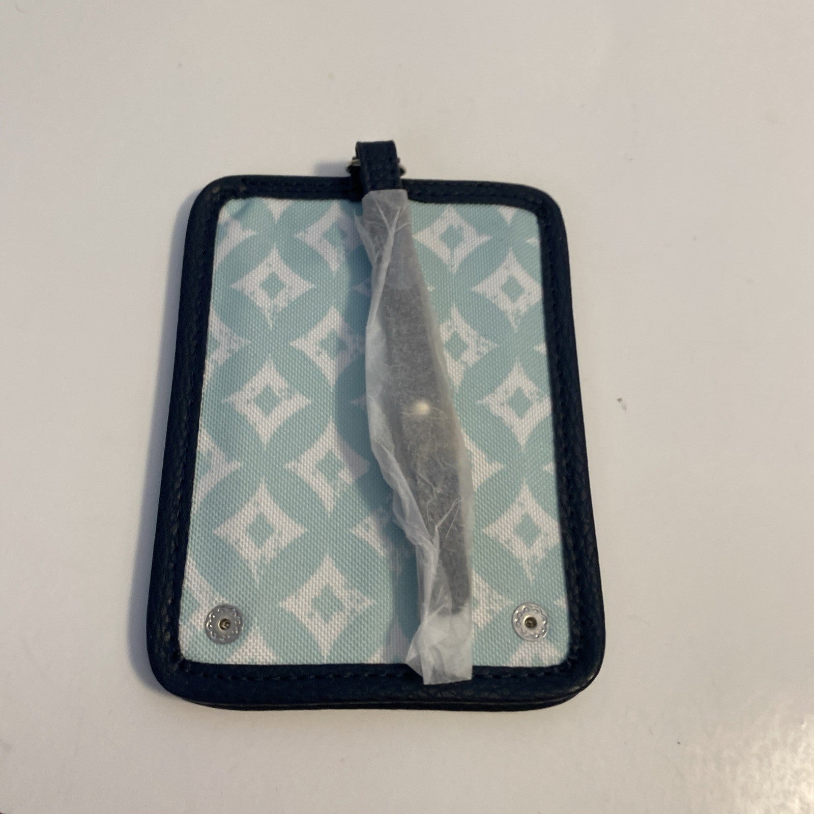 NEW Thirty One Carry Me Away Luggage Tag - Sparkling Squares Blue