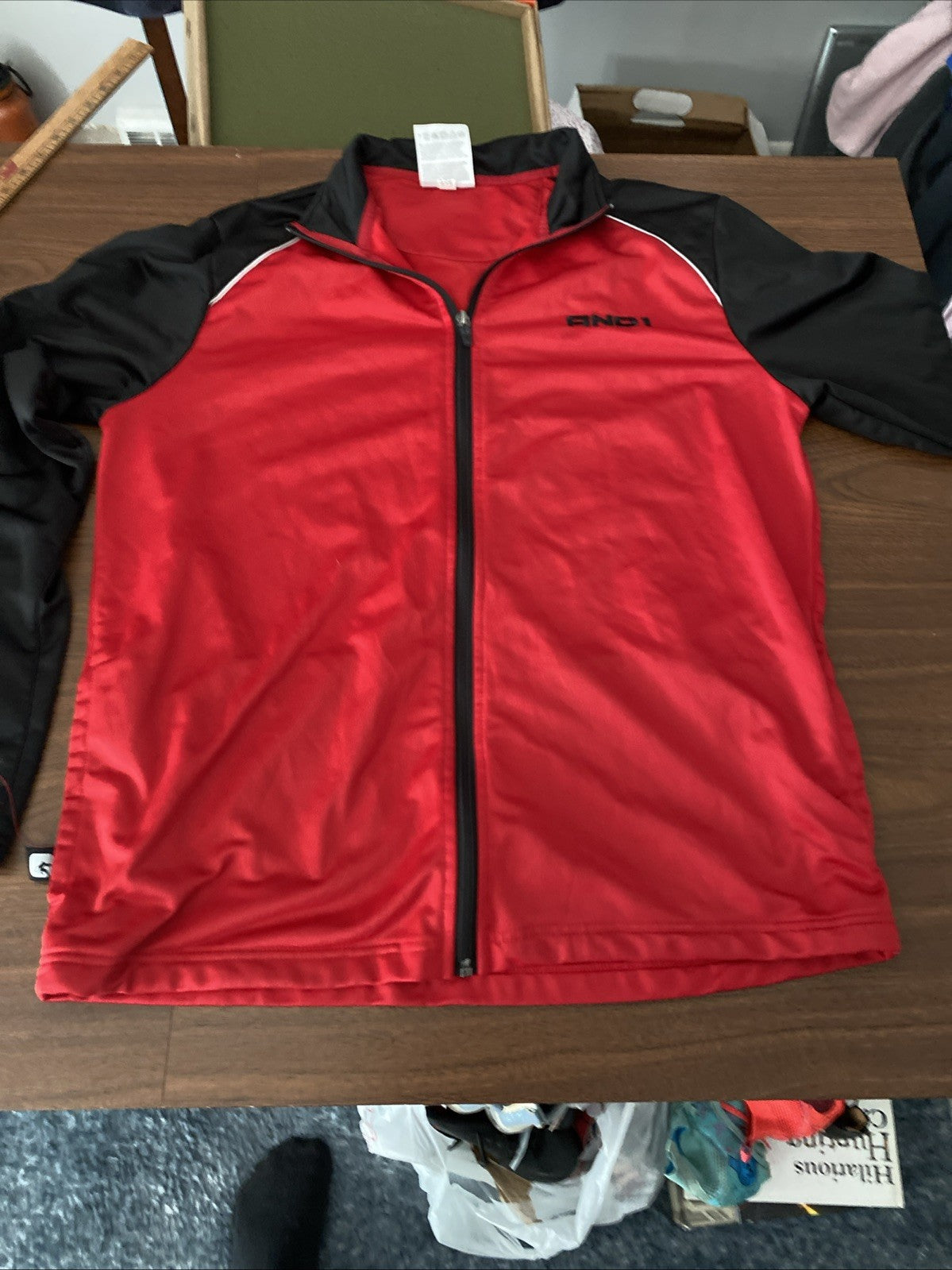 And 1  tracksuit size large longsleeve men’s black and red