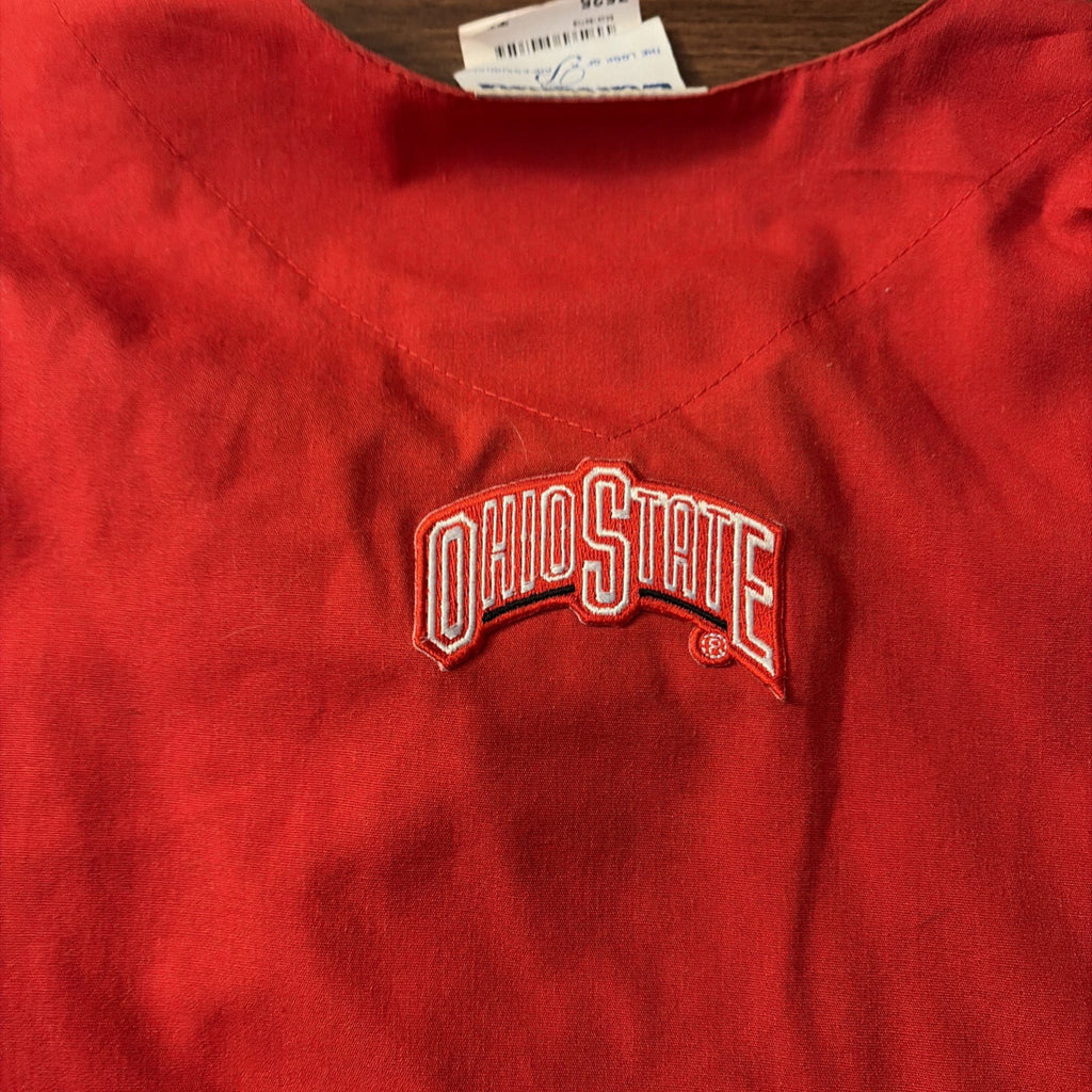OHIO STATE Large lab jacket Buckeyes tunic w/ snaps Landau scrubs OSU pockets