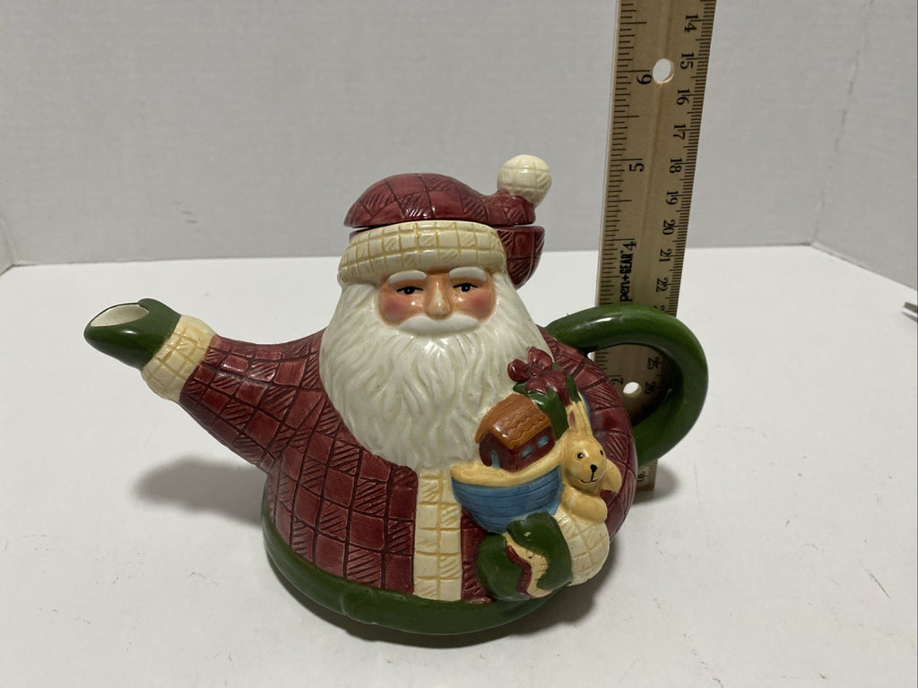 Susan Winget Certified International Company Stacking  Santa Teapot Top Only