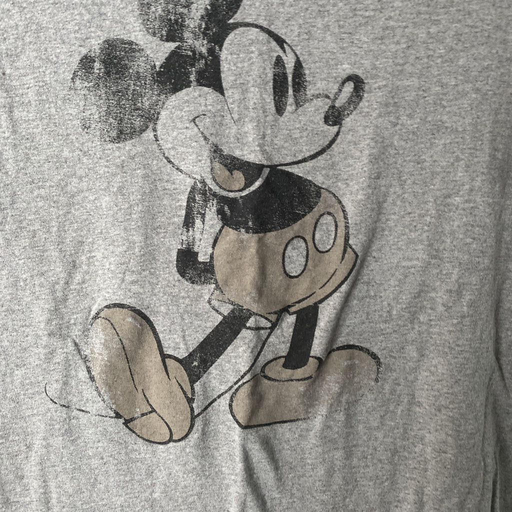 Disney Mickey Mouse Classic T-Shirt for Adults Gray Size Medium short sleeve