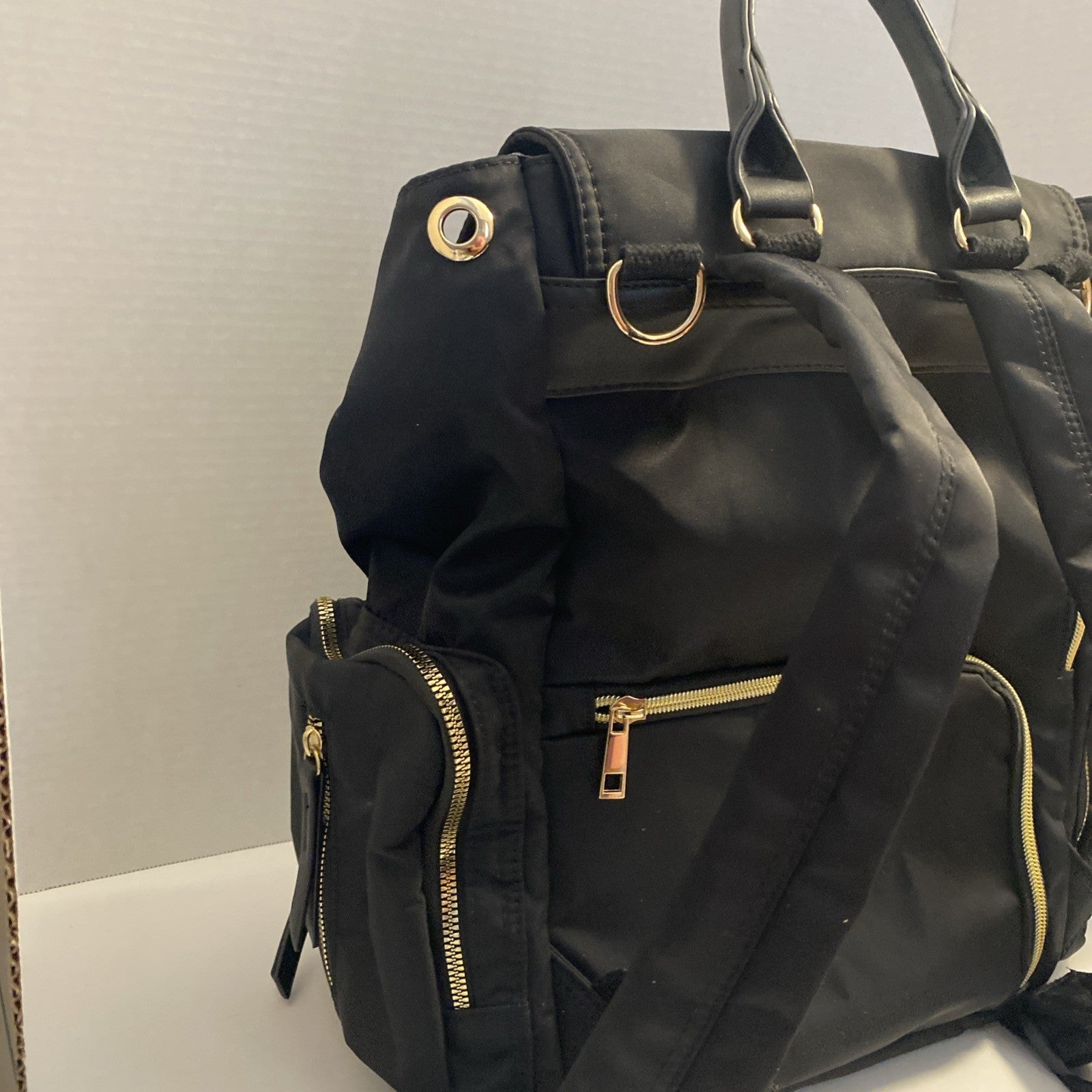 Black Backpack Purse Hofmall 12x13x8