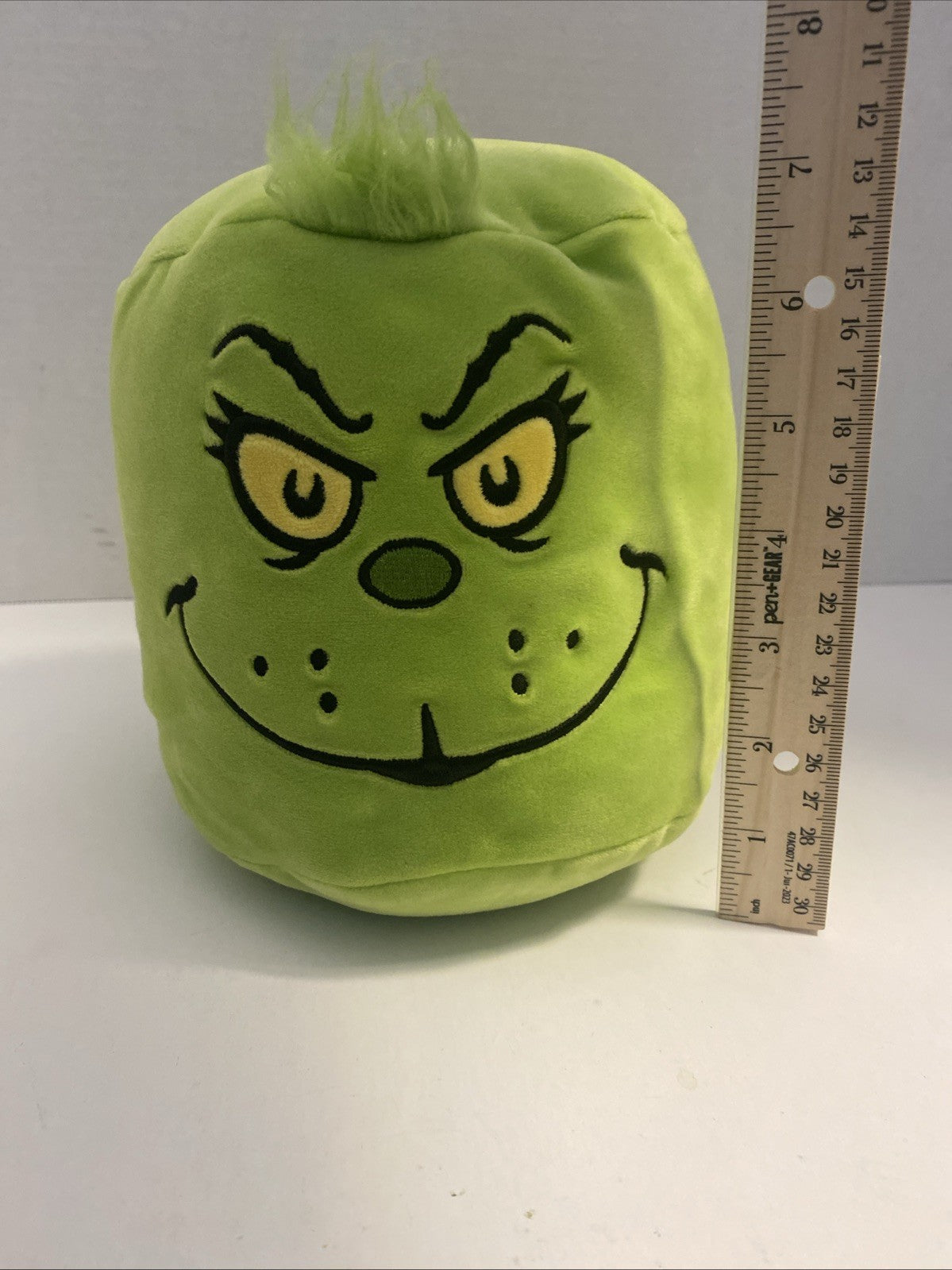 Dr. Seuss The Grinch Mallow Stuffed Green Pillow 8 in Soft Plush