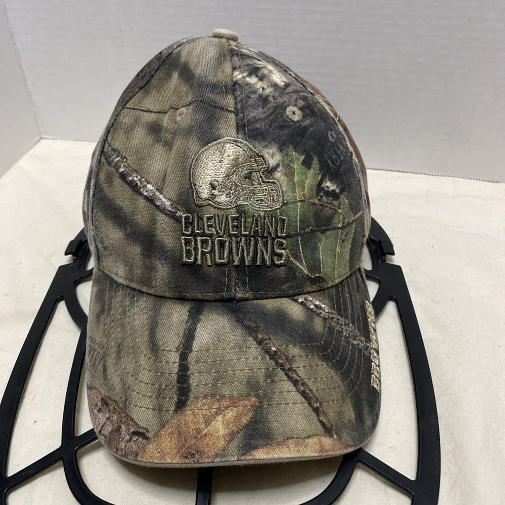 Vintage 90s Cleveland Brown Cap Camo Real Tree Adjustable