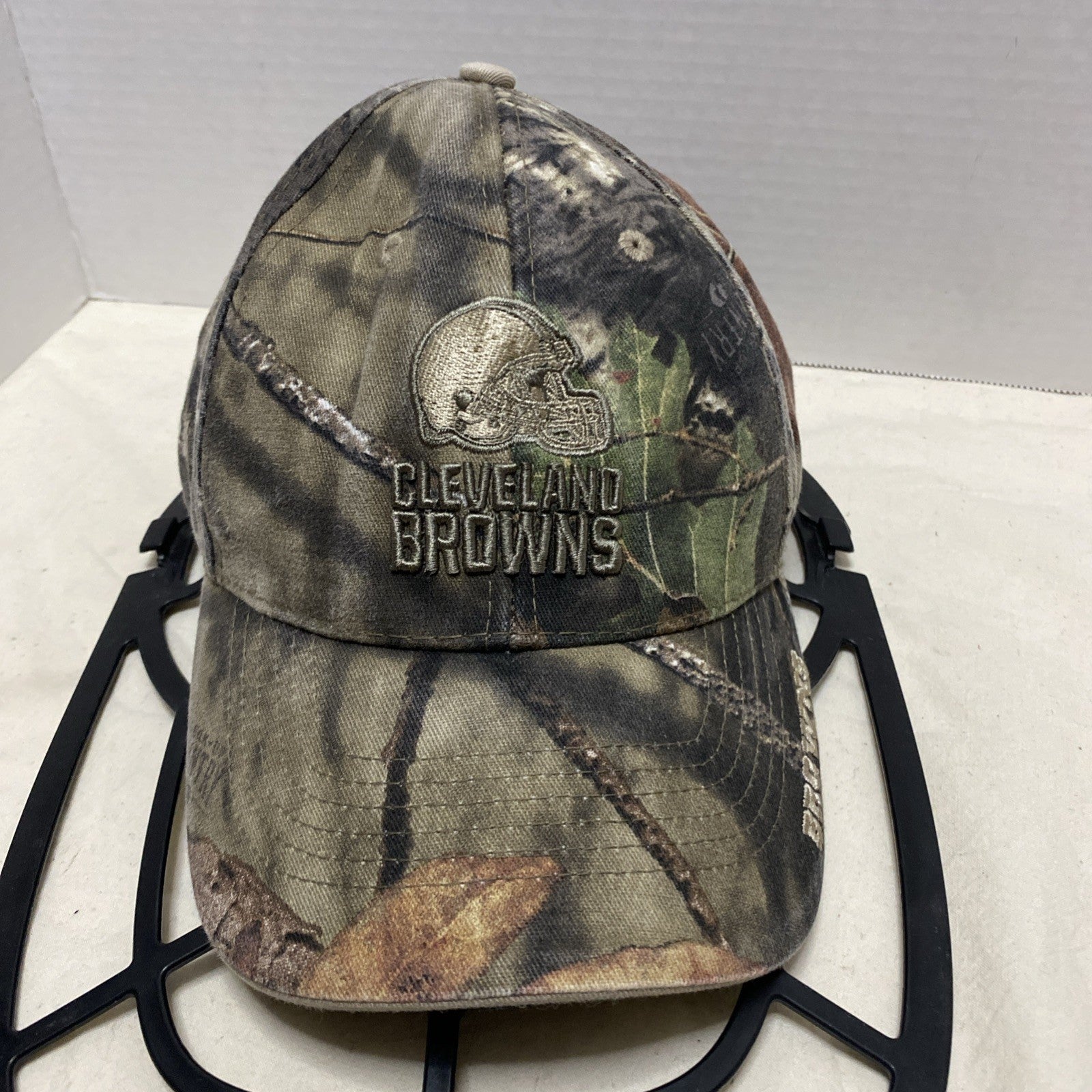 Vintage 90s Cleveland Brown Cap Camo Real Tree Adjustable