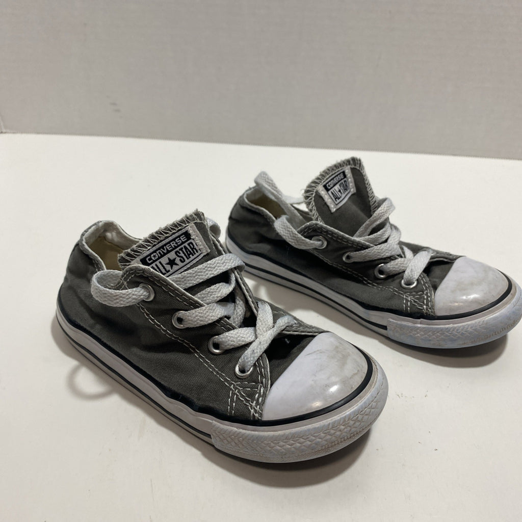 Converse Chuck Taylor All Star Kids Gray Low Top Shoes Size 10