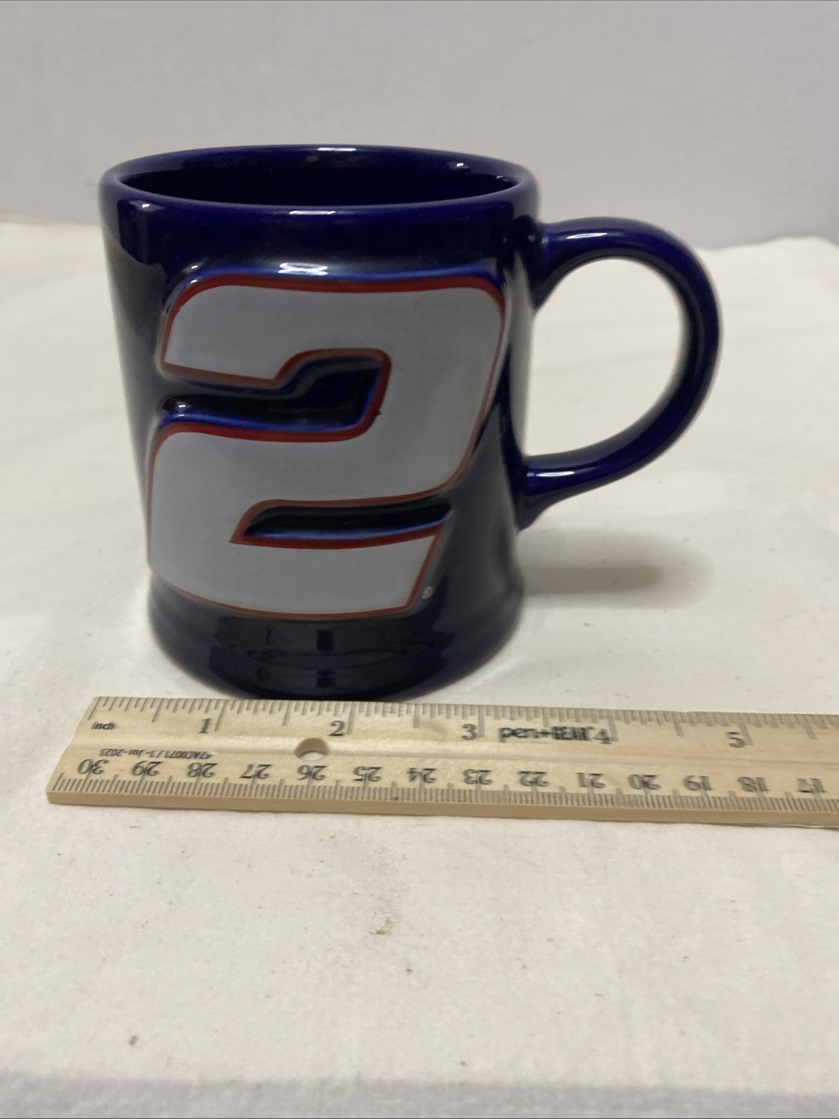 Rusty Wallace Blue Nascar #2 Coffee Tea Mug 3D Name Signature (A)