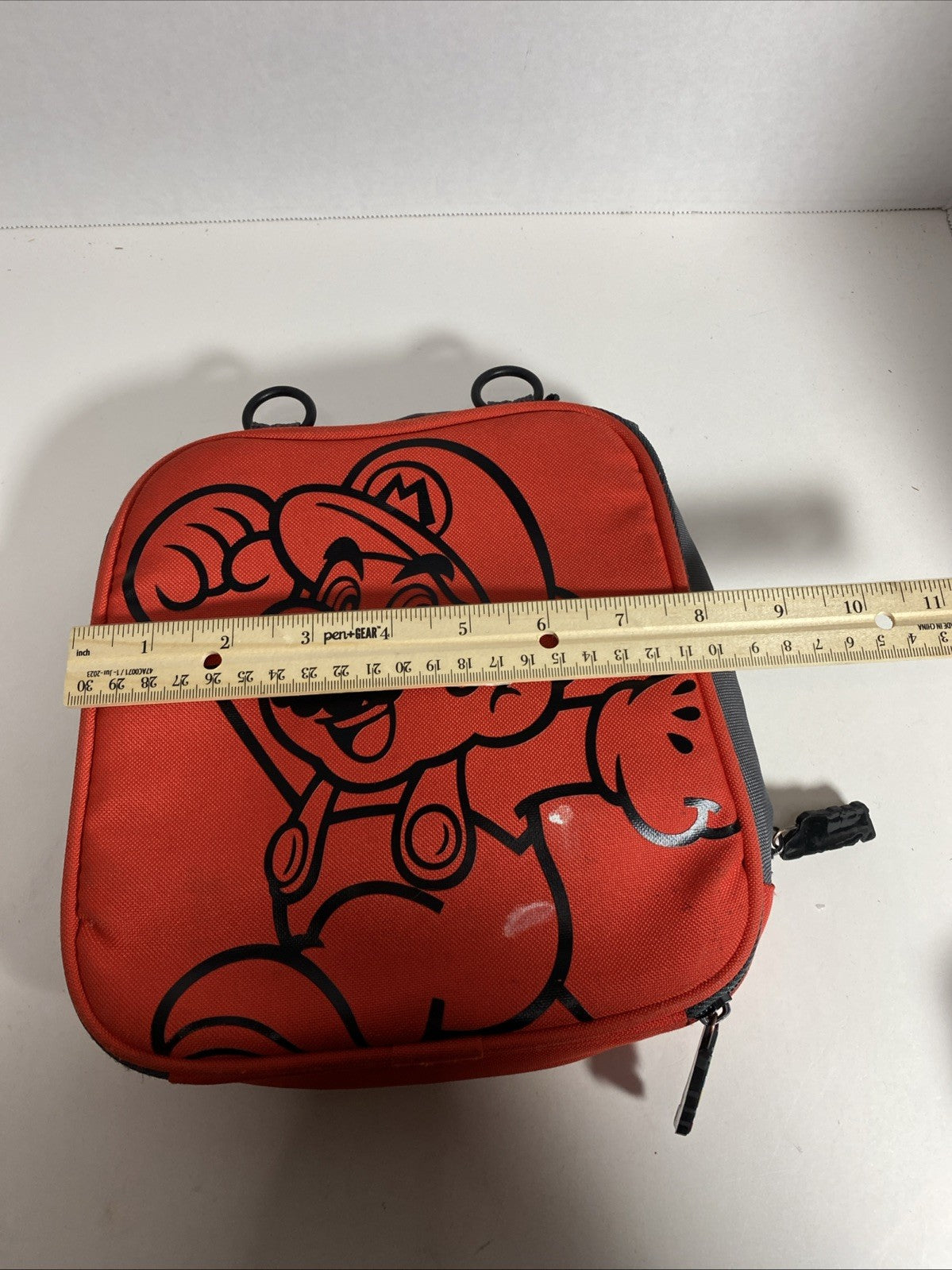 Super Mario Carrying Case vtg Nintendo 3DS Red Big Mario Logo