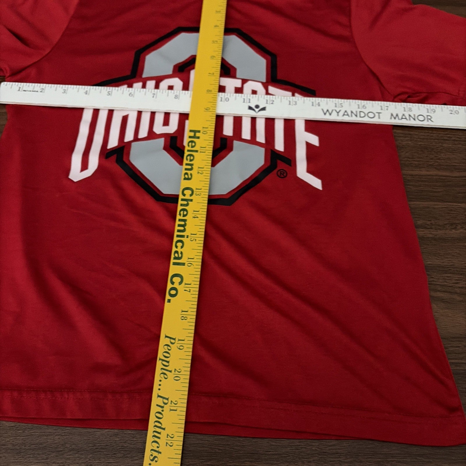 Ohio State Buckeyes Shirt Youth Large (10/12) Red Pullover Athletic Sweat Wickin
