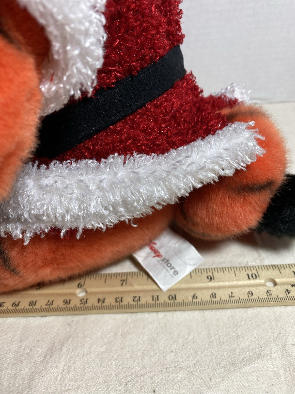 Disney Store 12” Holiday Tigger Plush Christmas Santa Outfit Winter