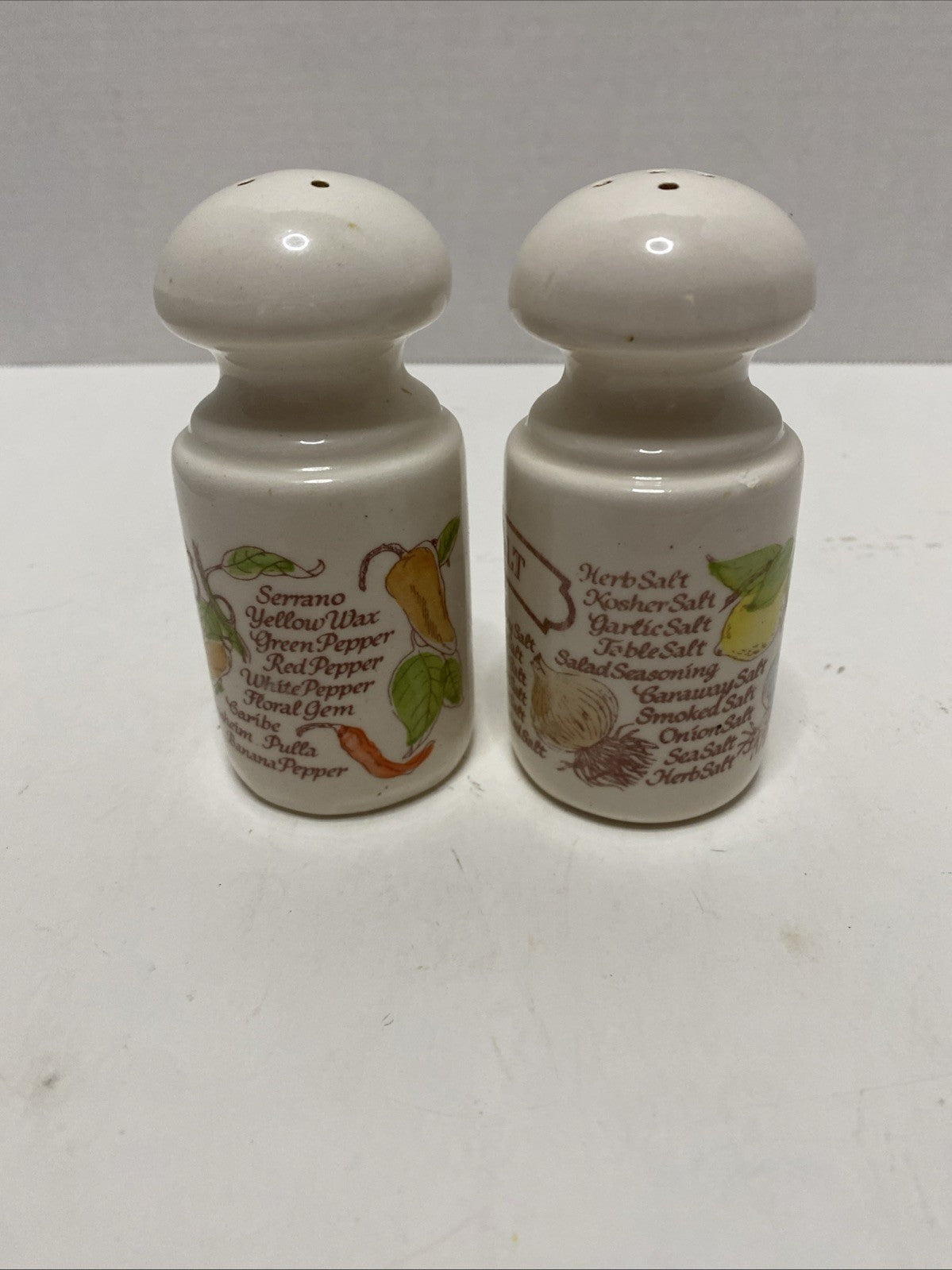 Vintage 1980's Avon Country & Herb Motif Salt and Pepper Shakers