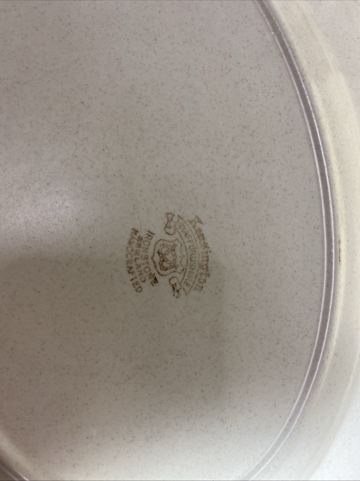 Kensington Staffordshire Orange Yellow Brown Flowers Serving Platter