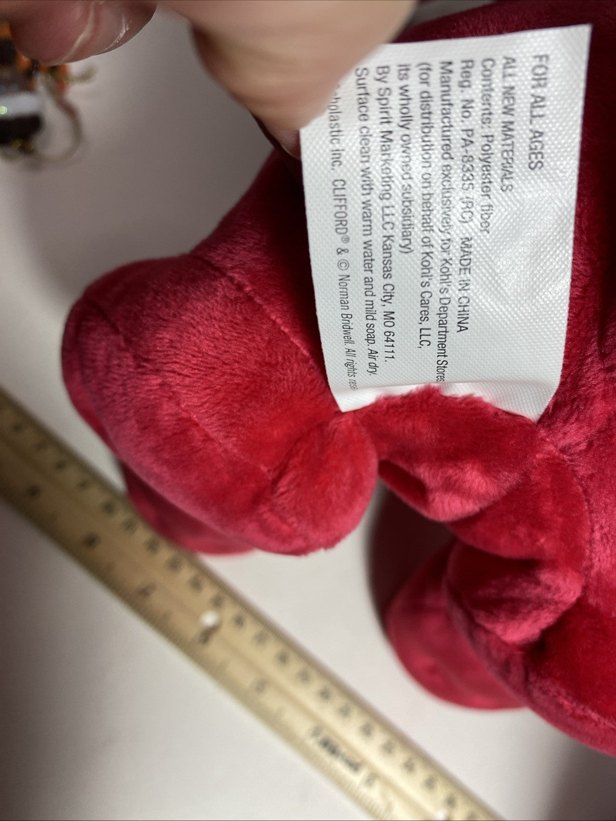 Clifford The Big Red Dog Plush Animal Kohls Cares Stuffed Toy 13” Tall From 2011