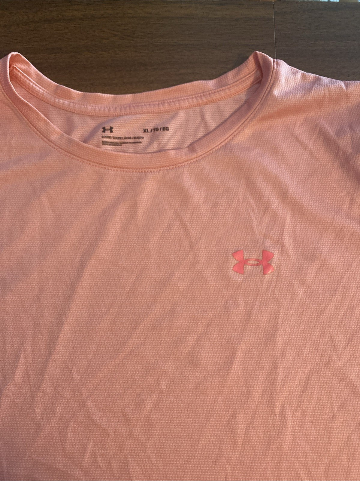 Under Armour Shirt Womens Large Orange Athletic Casual Training Outdoors Ladies