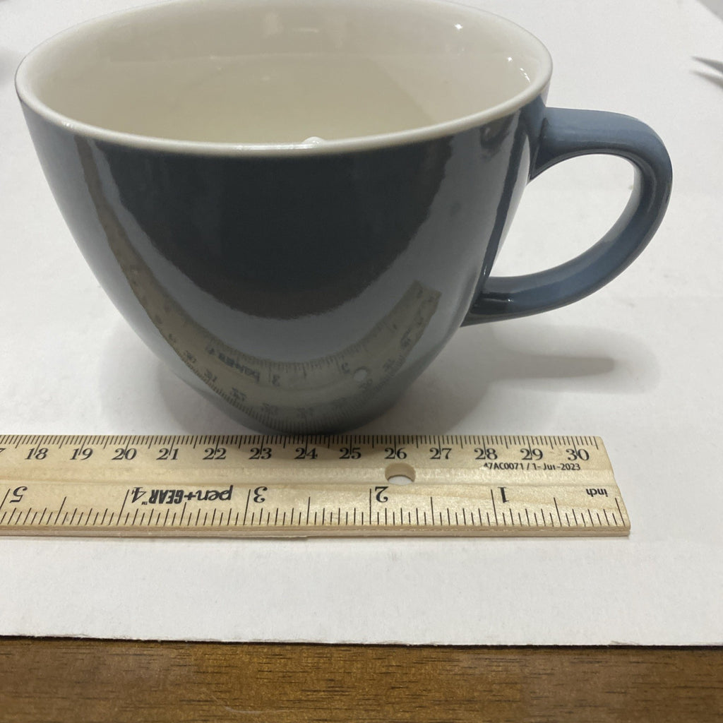 Gray Coffee Mug with Peek-a-Boo Bear with Fish - Made by Creature Cups - 8 oz