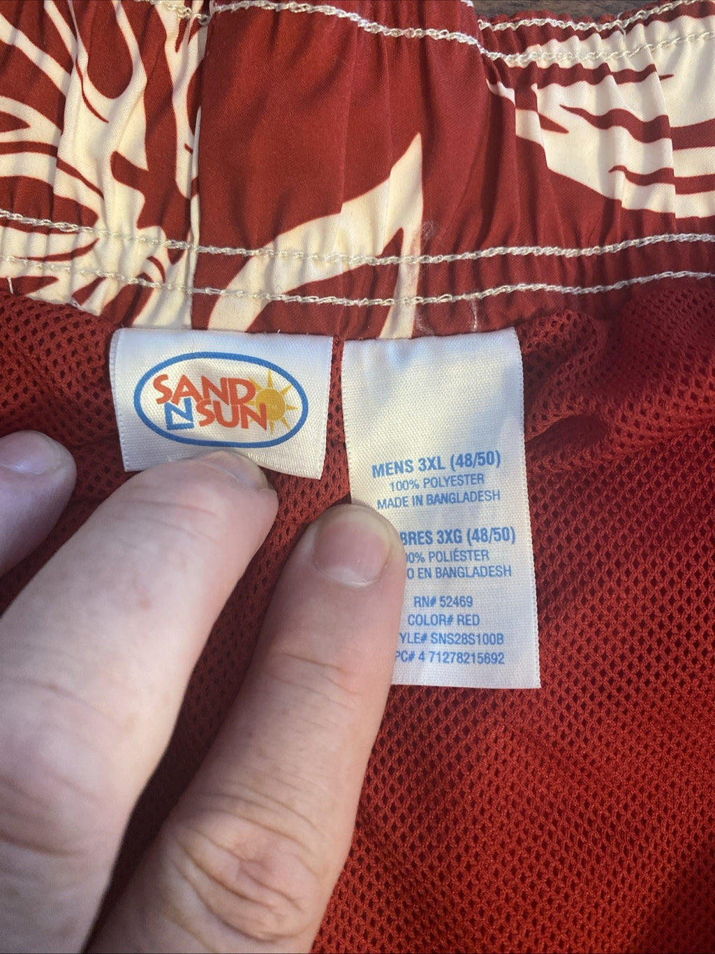 Sand and sun men’s 3XL 40/50  Swim trunks. Z-19