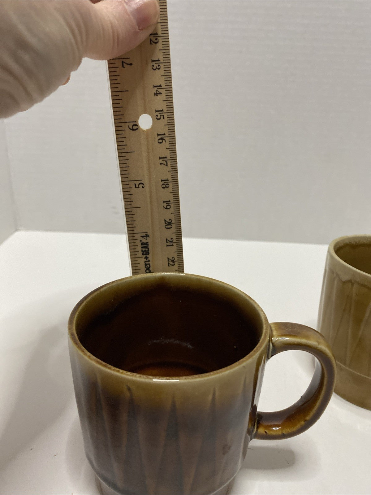 Vntg Stacking Coffee Mug Set of 3