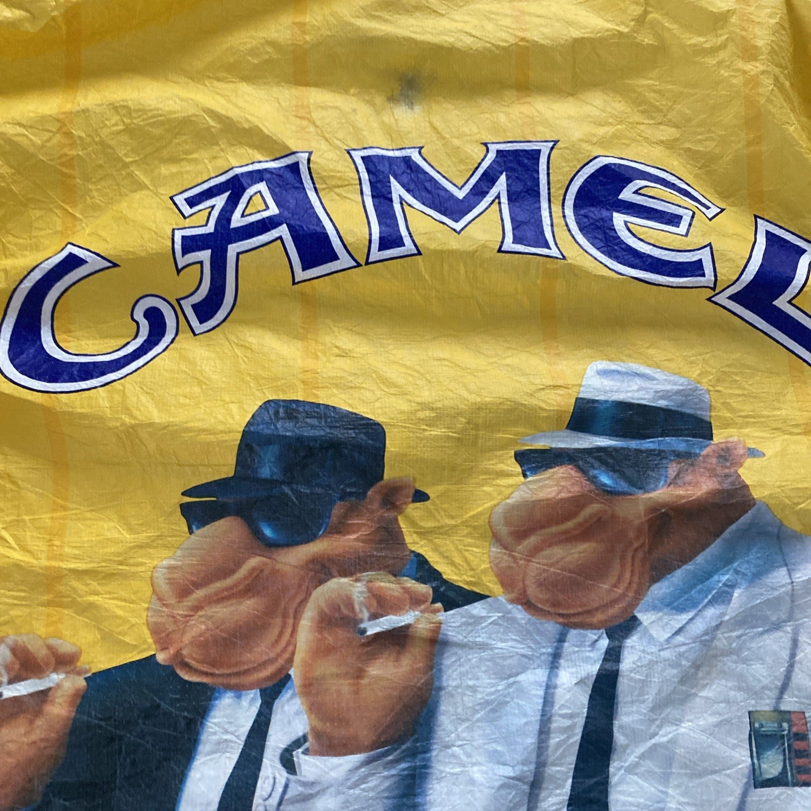 Vintage Camel Windbreaker Men Size XL Yellow Full Zip Blues Brothers 1992