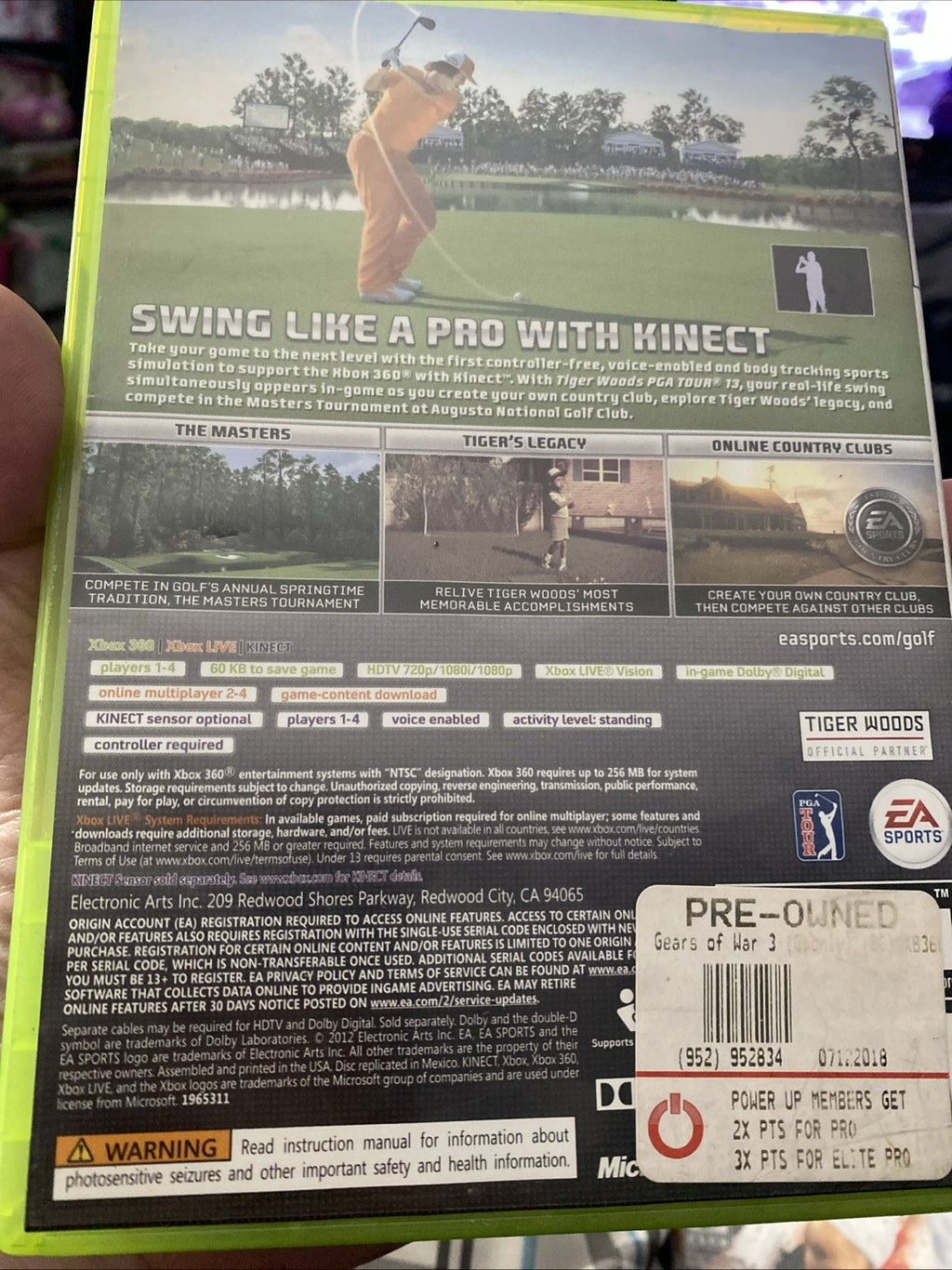 Tiger Woods PGA Tour 13 Loose Tested Used (XBOX 360)