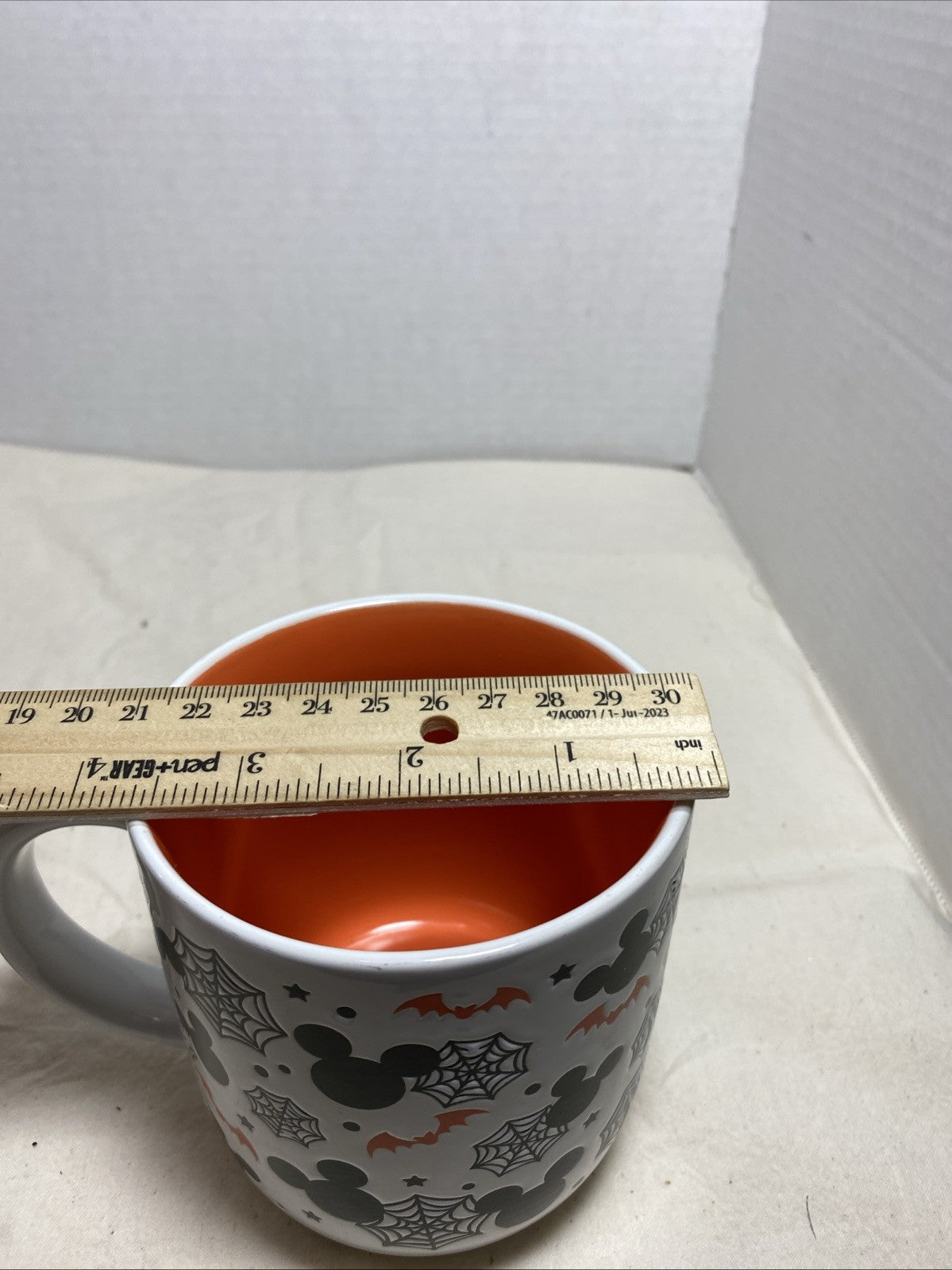 Mickey Mouse Ears With Bats & Spiderweb Halloween Coffee Mug Disney