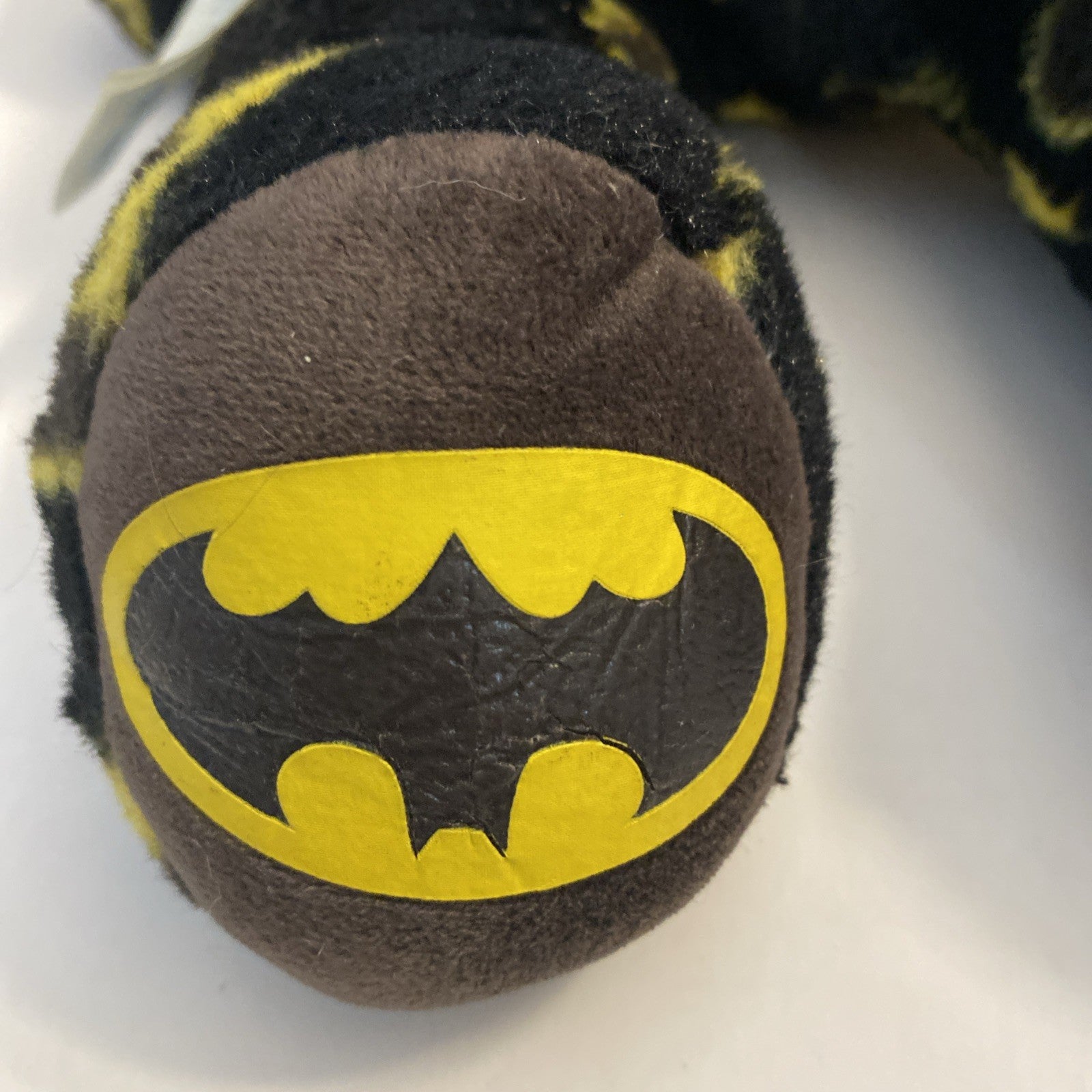 Batman Logo Build A Bear Black And Yellow Stuffed Animal Plush Bear 16" 2014