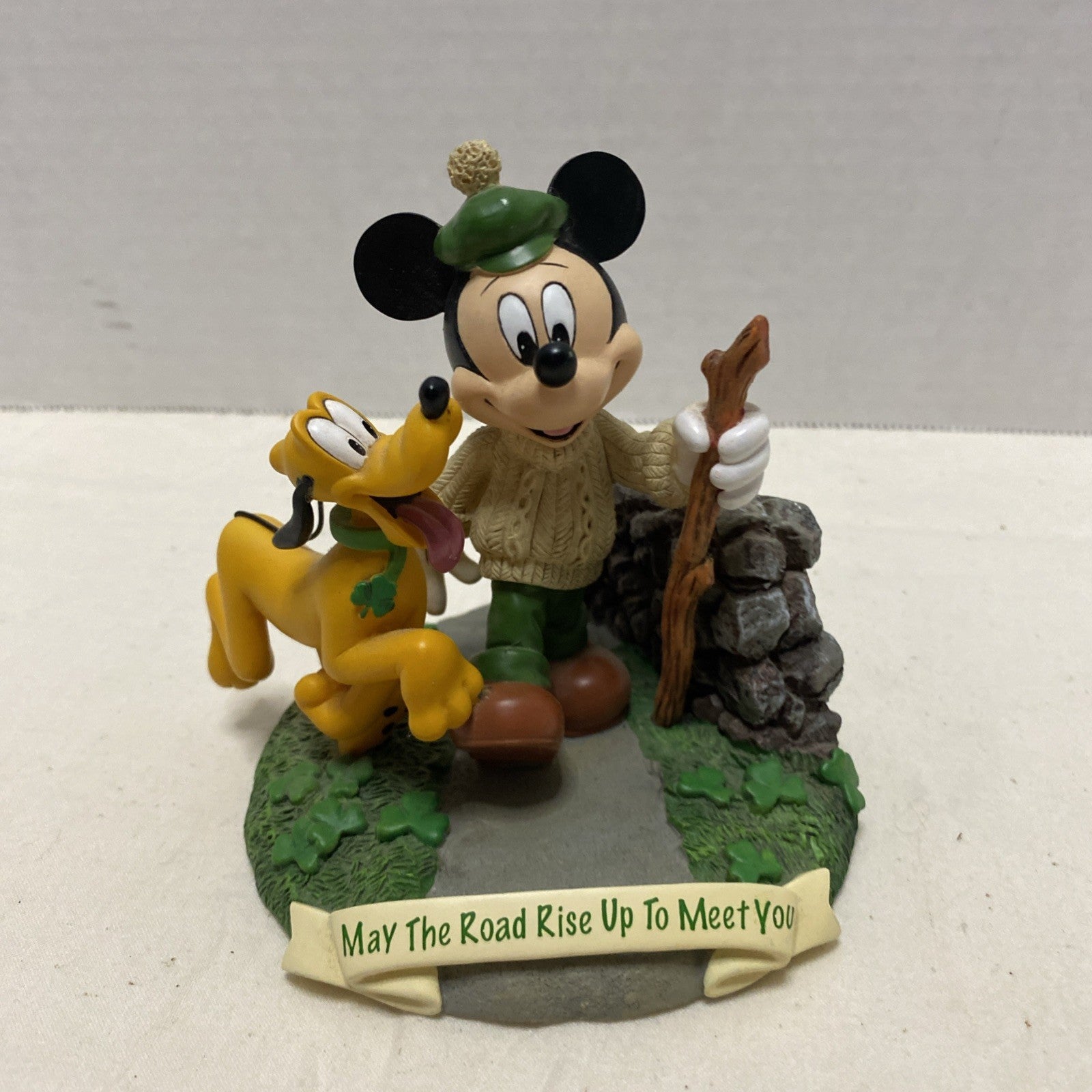 Disney Mickey Mouse With Pluto, "May The Road Rise Up To Meet You"