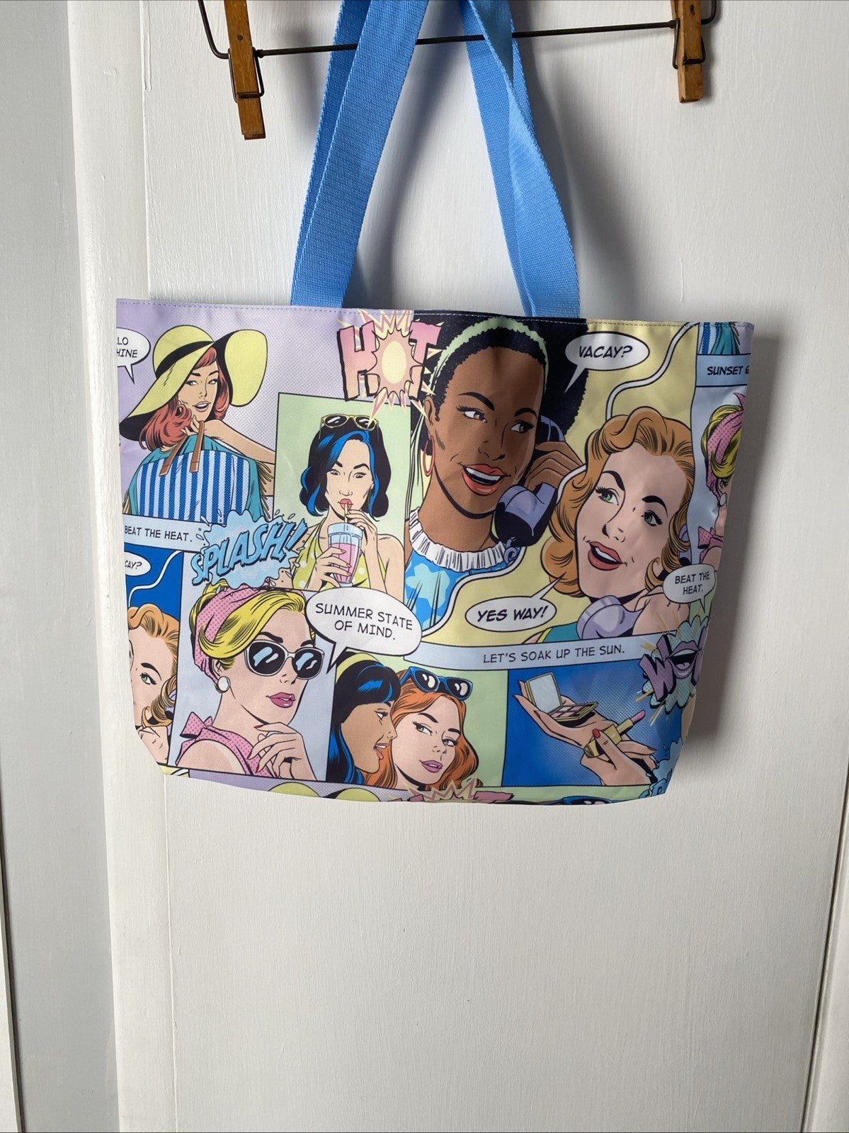 ESTEE LAUDER  Tote Comic Theme Beach, Shopper Bag, Large 12x17