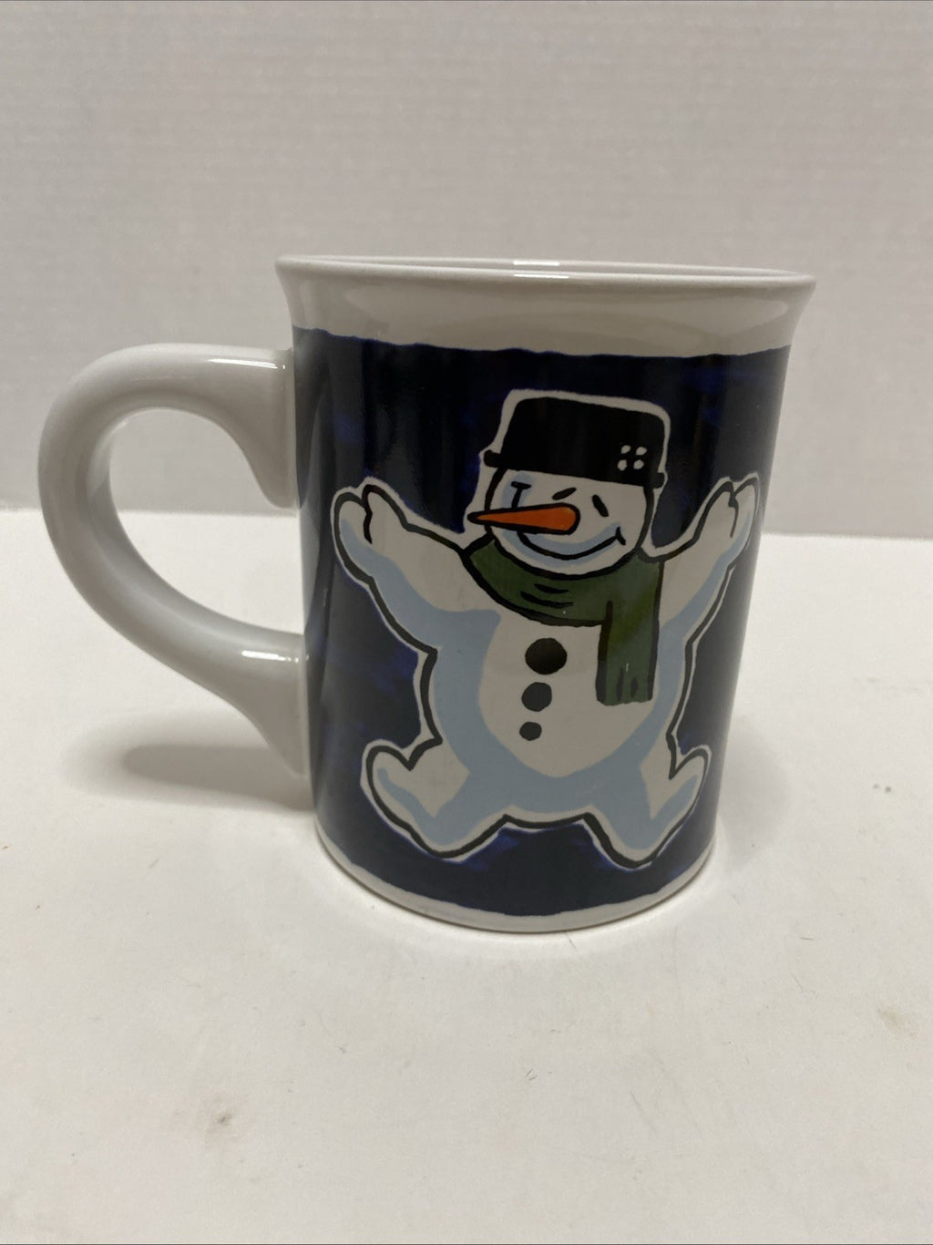 Snowman Coffee Mug - Stoneware - Houston Harvest Co. - Blue - Christmas