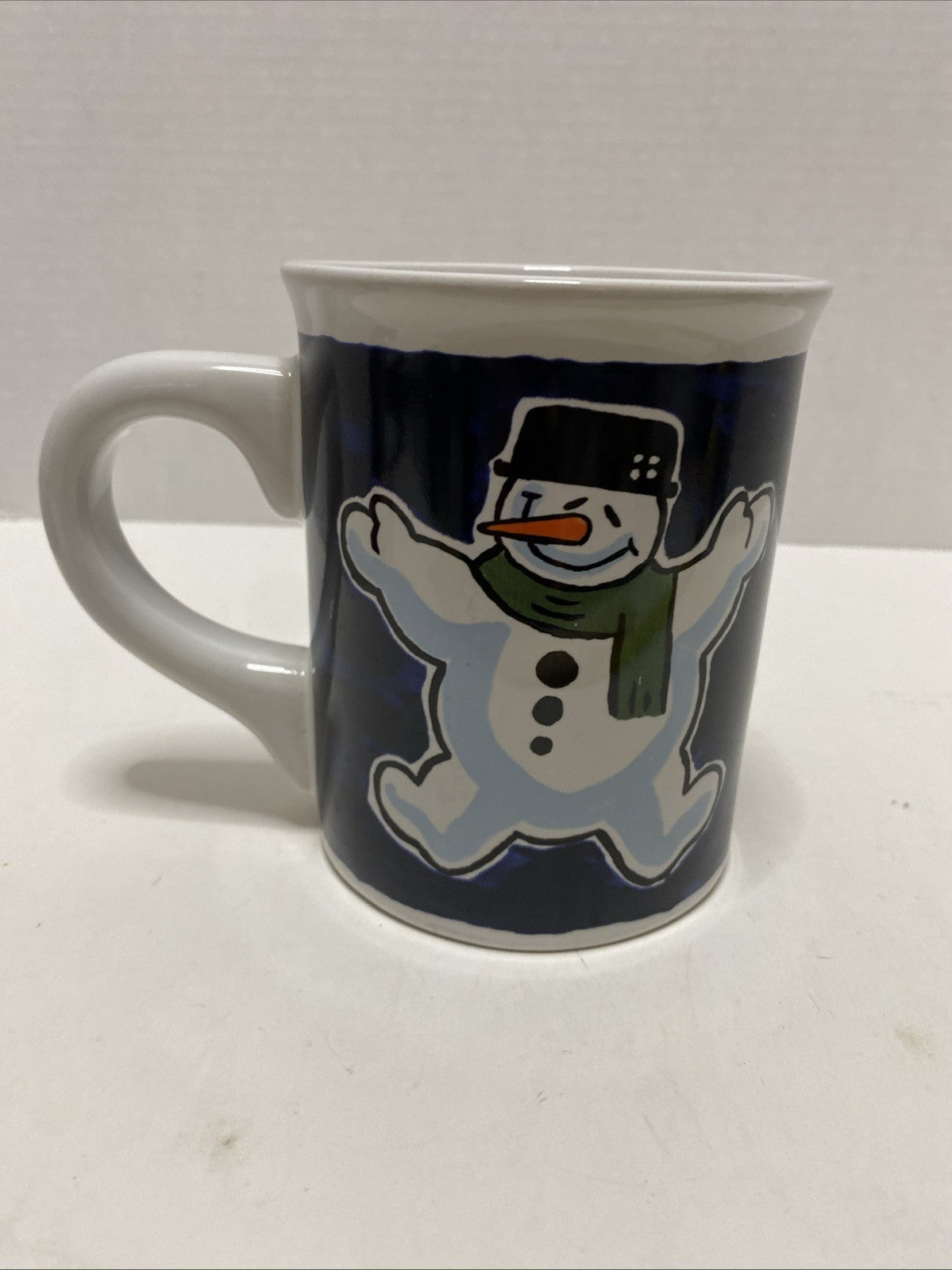 Snowman Coffee Mug - Stoneware - Houston Harvest Co. - Blue - Christmas