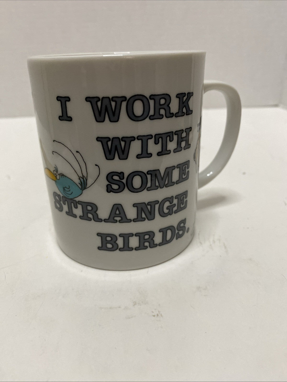 Message Mugs I Work With Some Strange Birds Coffee Mug Cup Japan