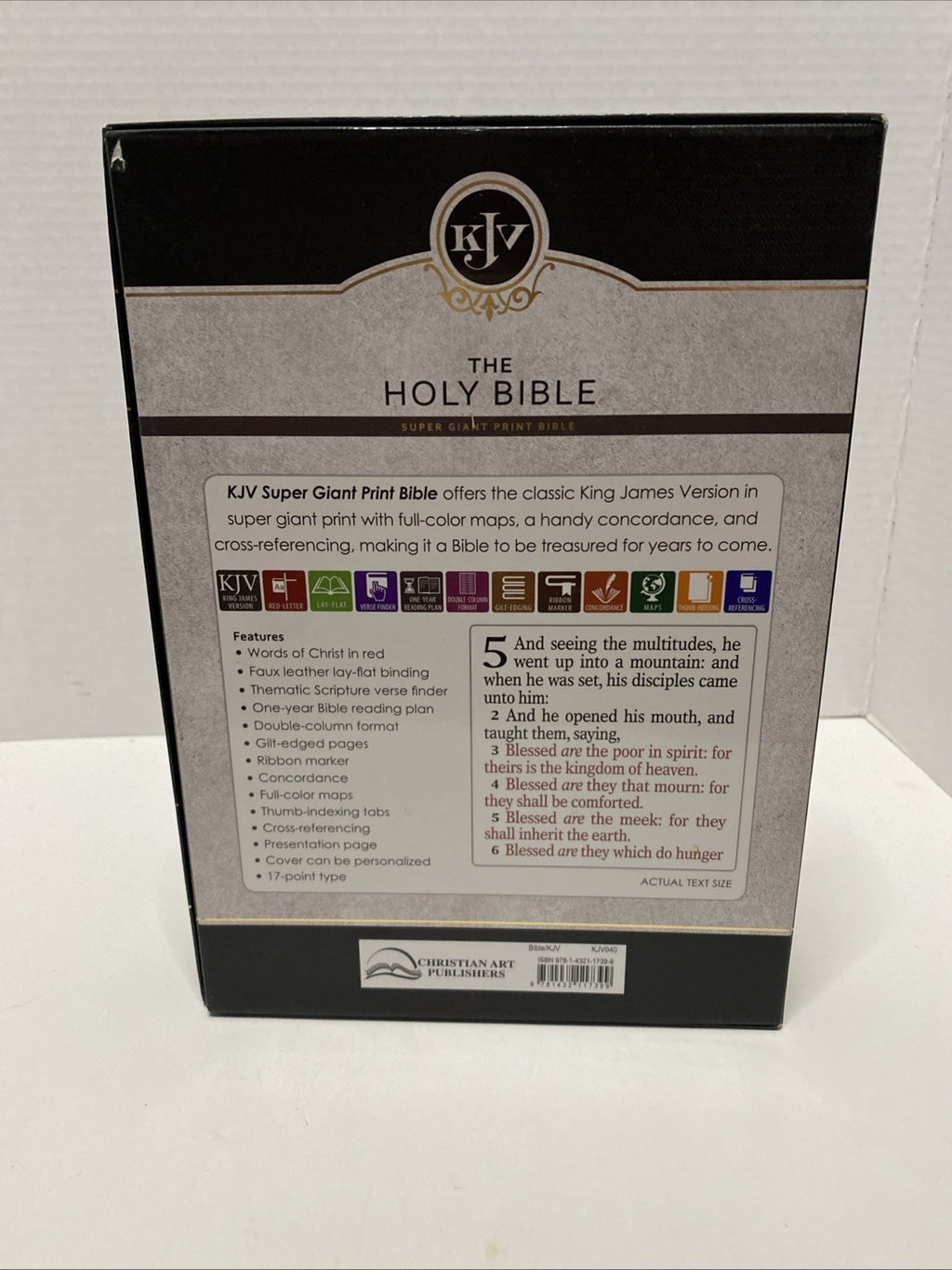 The Holy Bible KJV Super Giant Print,Thumb INDEXED ,Red Letter,Burgandy 
