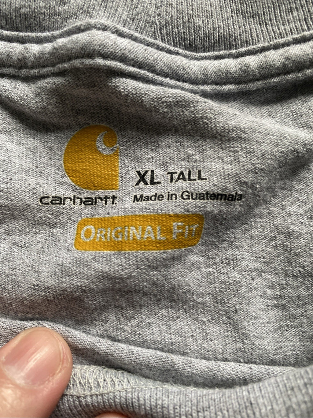 Carhartt Shirt Mens Size XLT Gray T-Shirt Short Sleeve Original Fit Tee  Crew