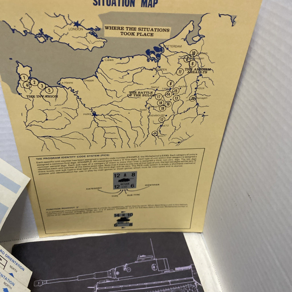 Vintage Avalon Hill Panzer Leader Board Game of Tactical Warfare 1944-45