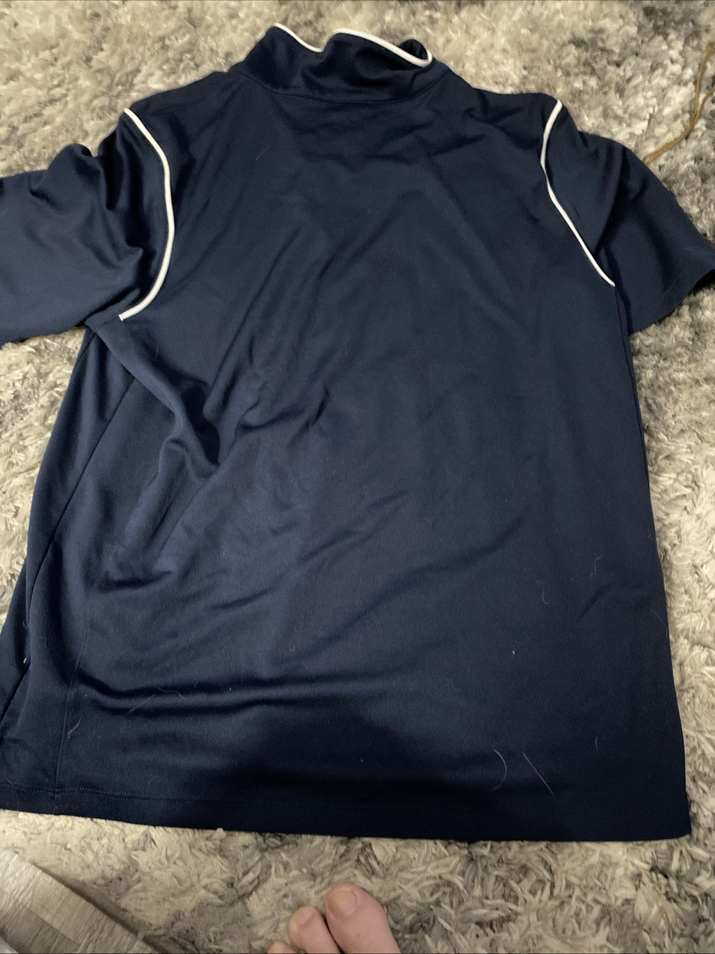 Nike dry fit adult medium short sleeved polo dark blue