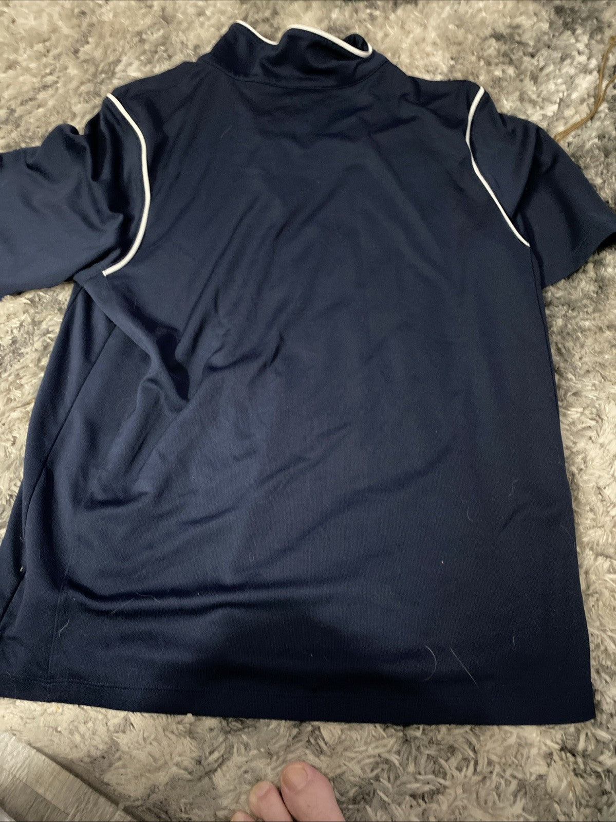 Nike dry fit adult medium short sleeved polo dark blue