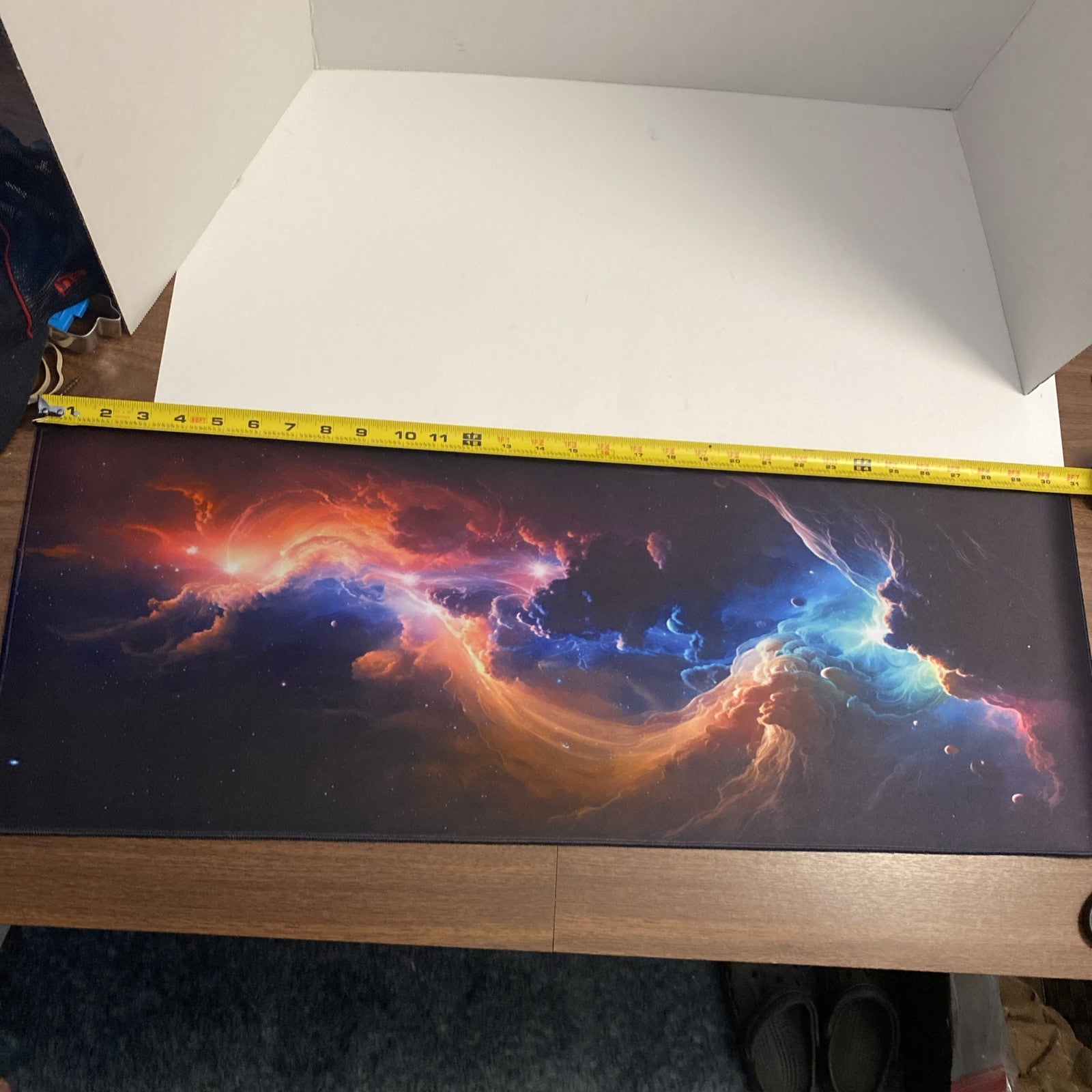 Large Extended Galaxy Gaming Mouse Pad. 30 X 12 See Pic For Measurements