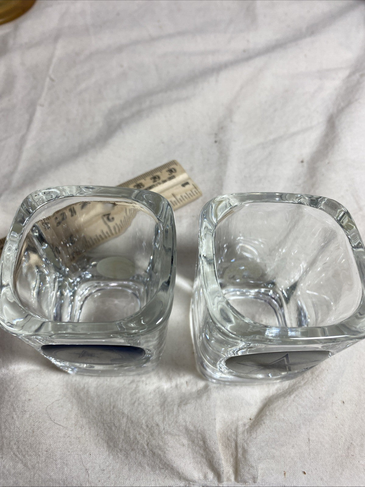 Dallas Cowboys Shot Glasses Set of 2 Star and Helmet NFL official sticker